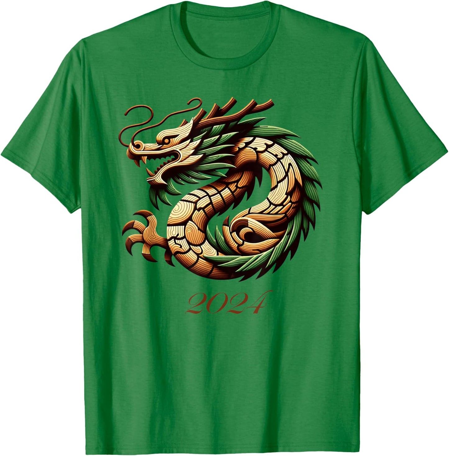 Year of the Wood Dragon 2024 T-Shirt - T-Shirt | Irish Green