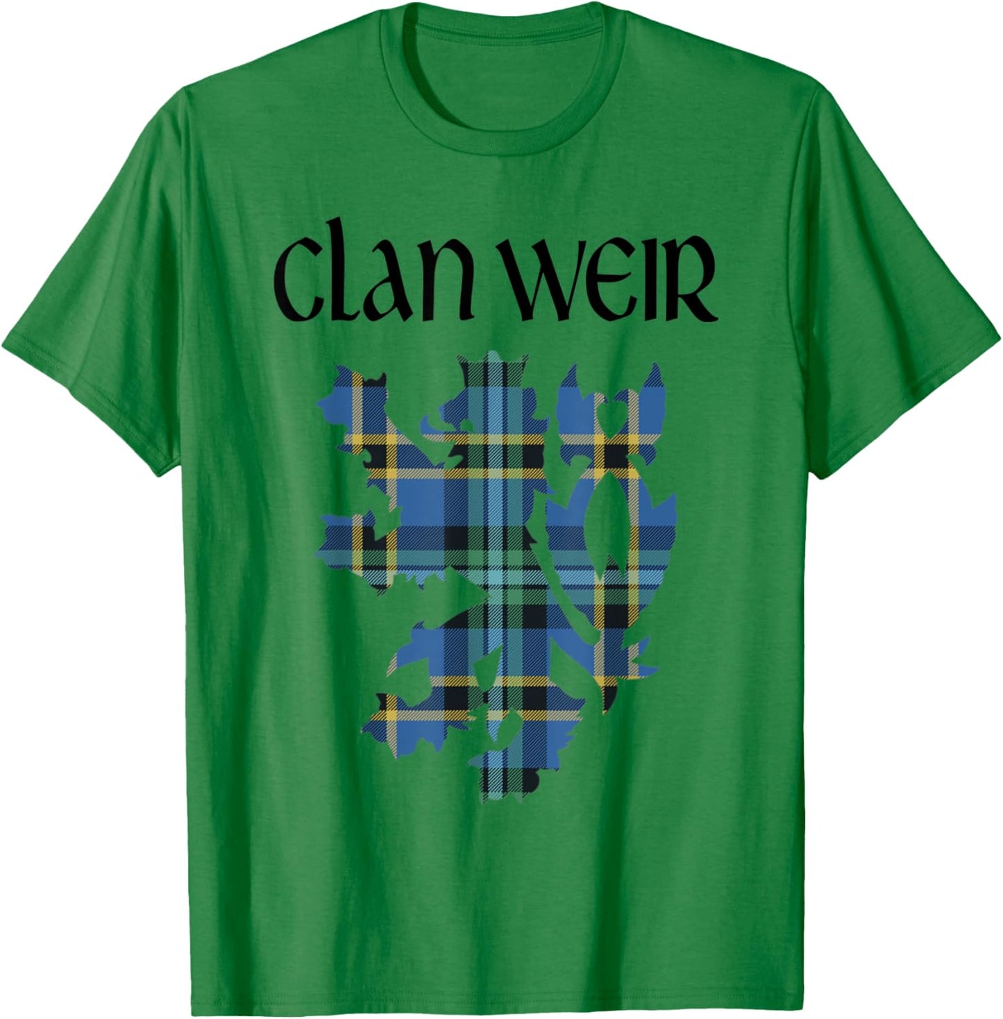 Clan Weir Tartan Scottish Family Name Scotland Pride T-Shirt - T-Shirt | Irish Green