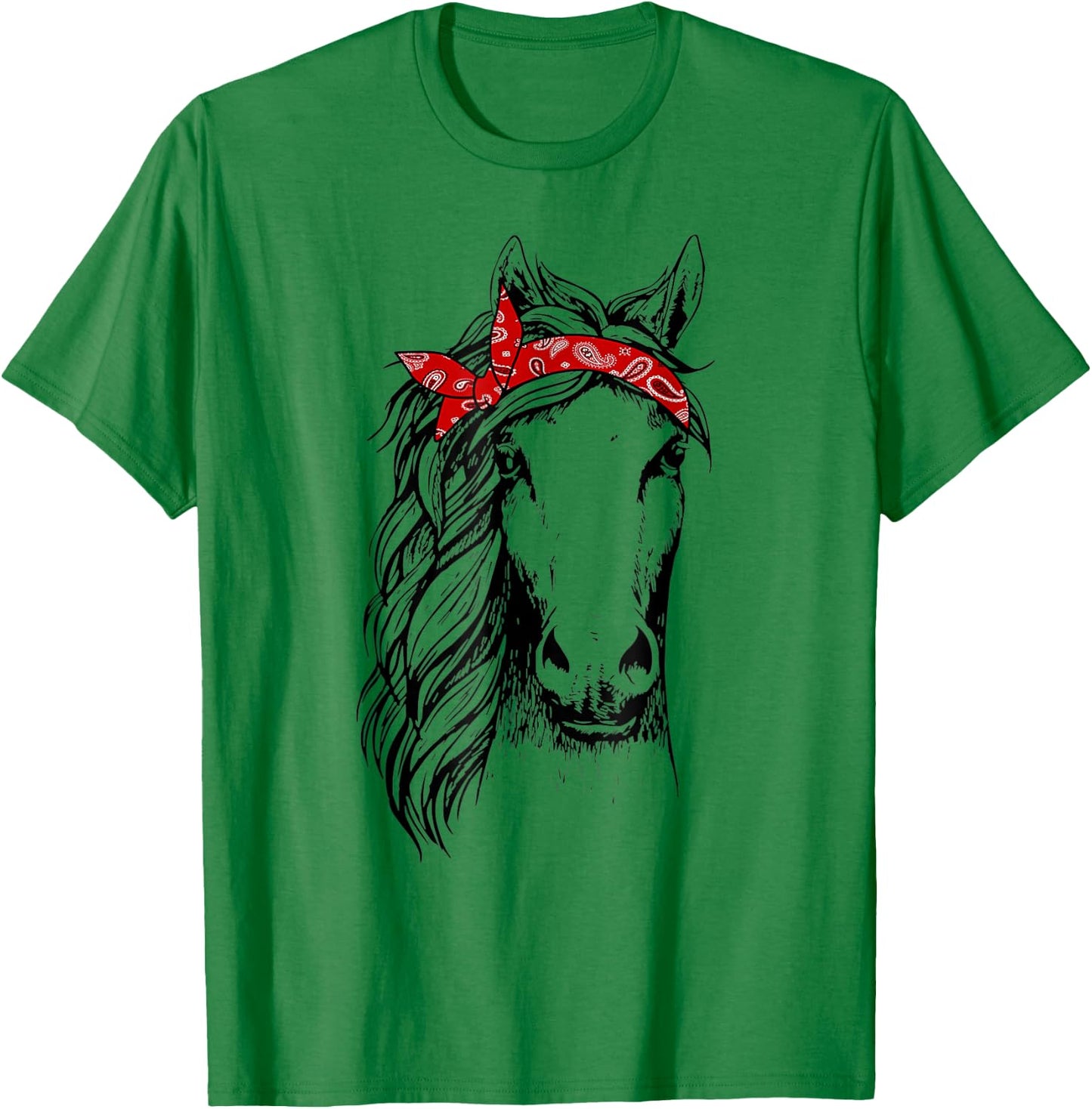 Horse Bandana for Horseback Riding Horse Lover T-Shirt - T-Shirt | Irish Green