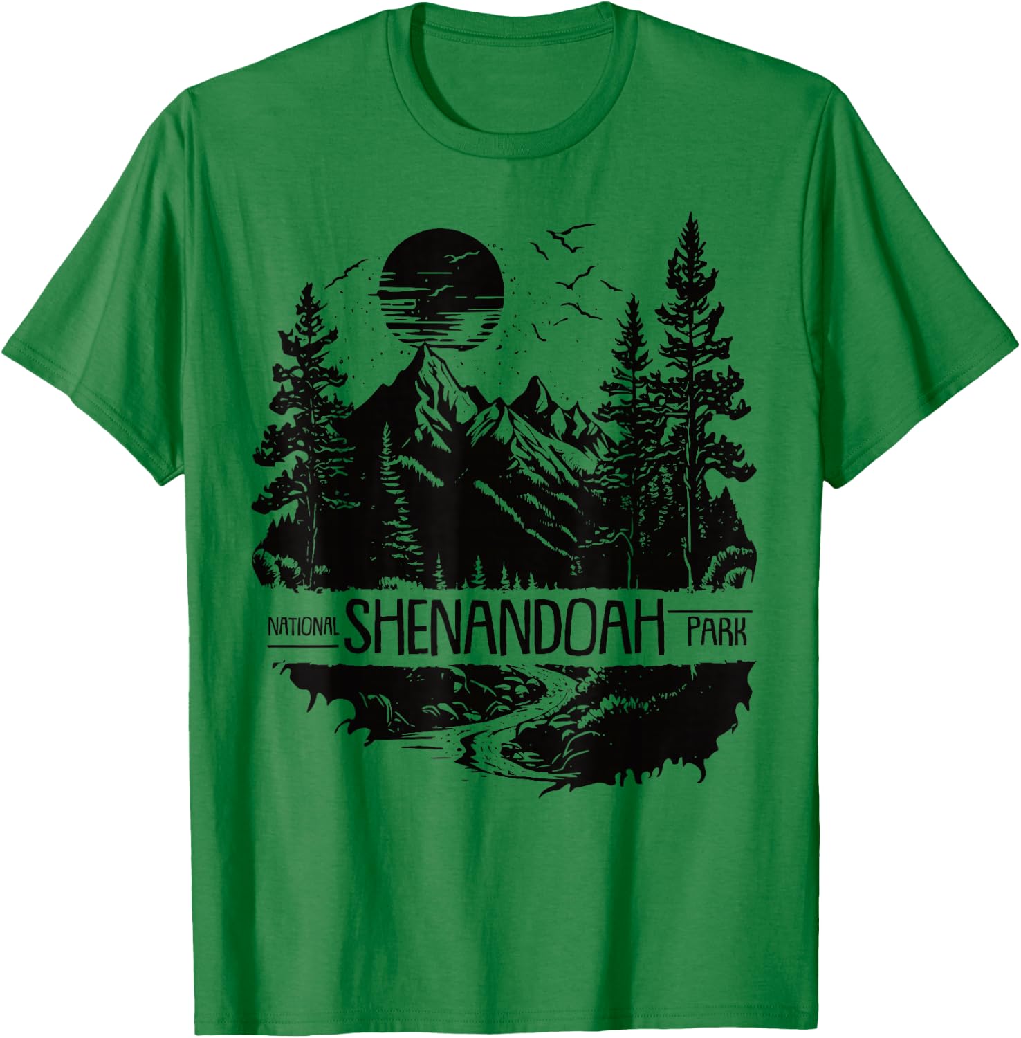 Retro Shenandoah National Park US Vintage Shenandoah T-Shirt - T-Shirt | Irish Green