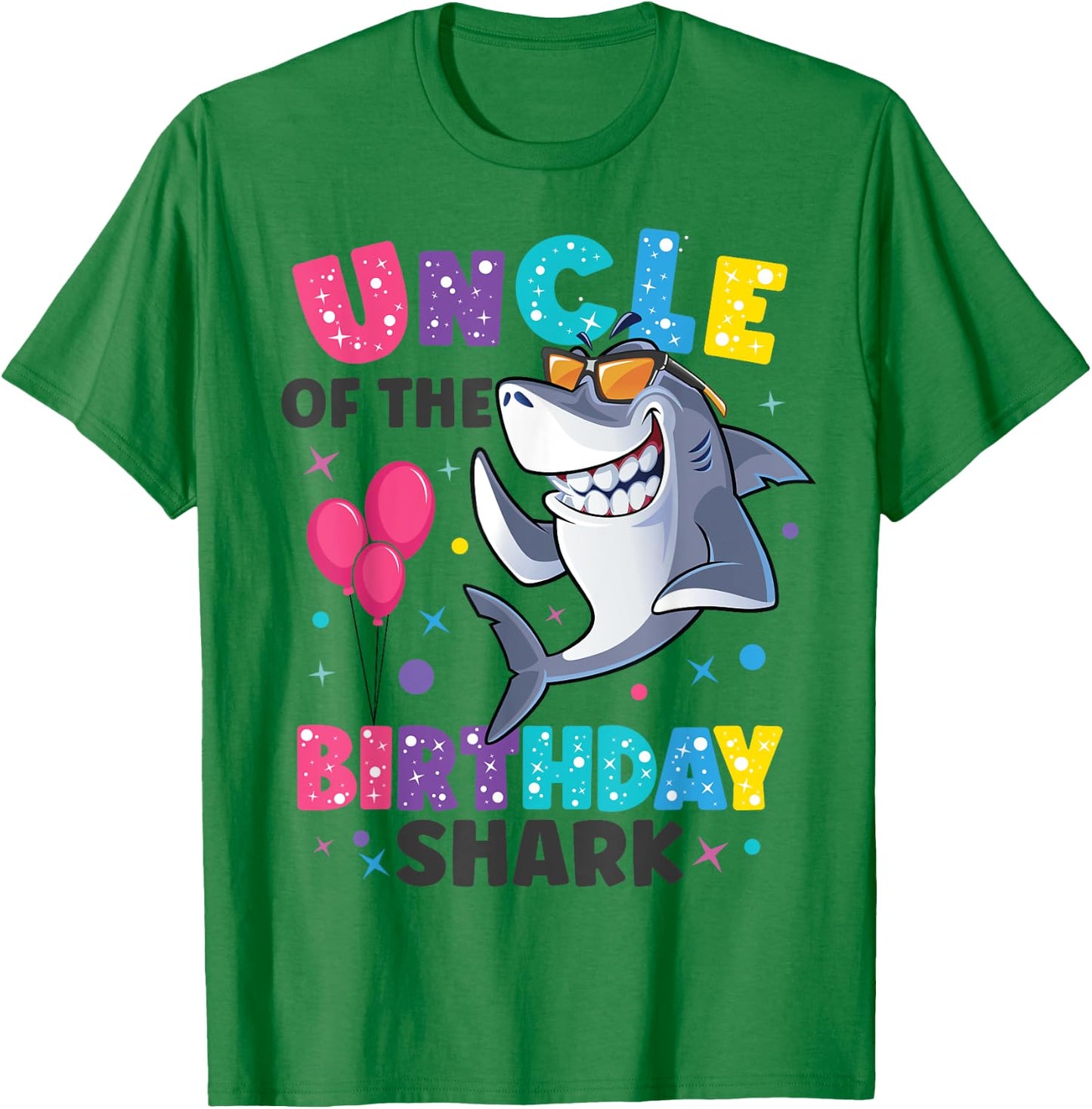 Uncle of the Shark Birthday Dad Matching Family T-Shirt - T-Shirt | Irish Green