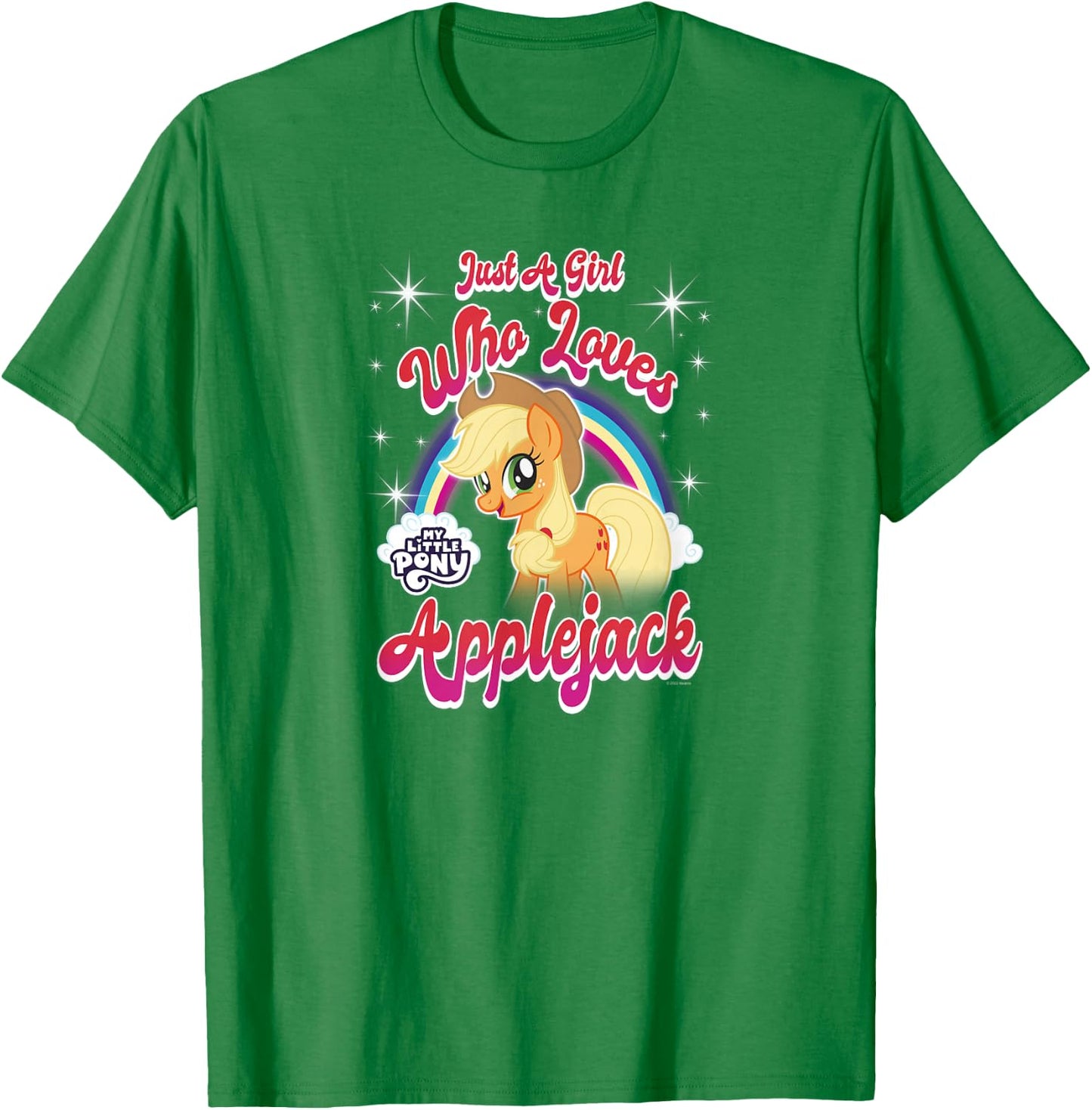 My Little Pony: Friendship is Magic Girl Who Loves Applejack T-Shirt - T-Shirt | Irish Green
