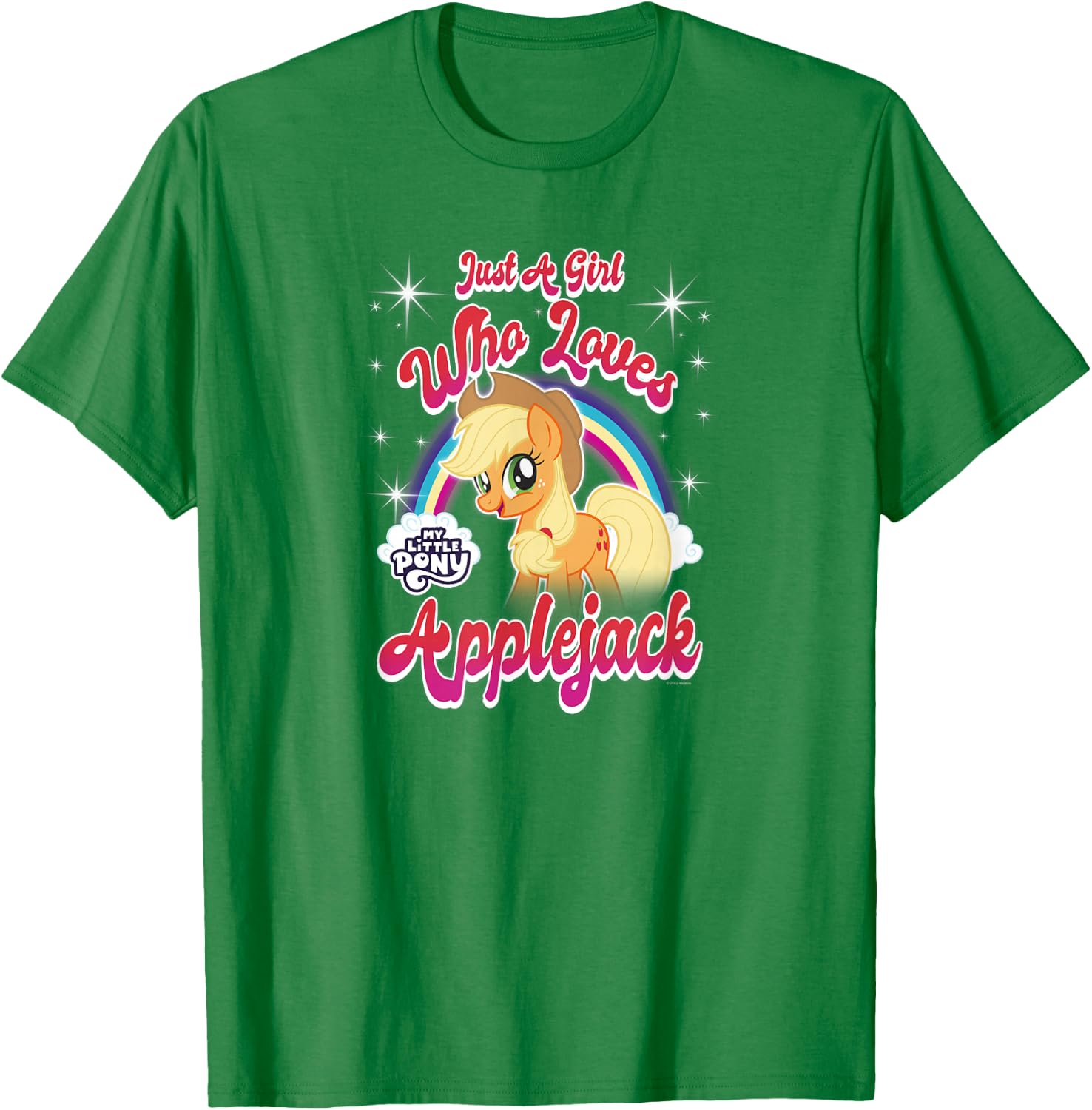 My Little Pony: Friendship is Magic Girl Who Loves Applejack T-Shirt - T-Shirt | Irish Green