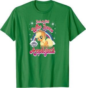 My Little Pony: Friendship is Magic Girl Who Loves Applejack T-Shirt - T-Shirt | Irish Green