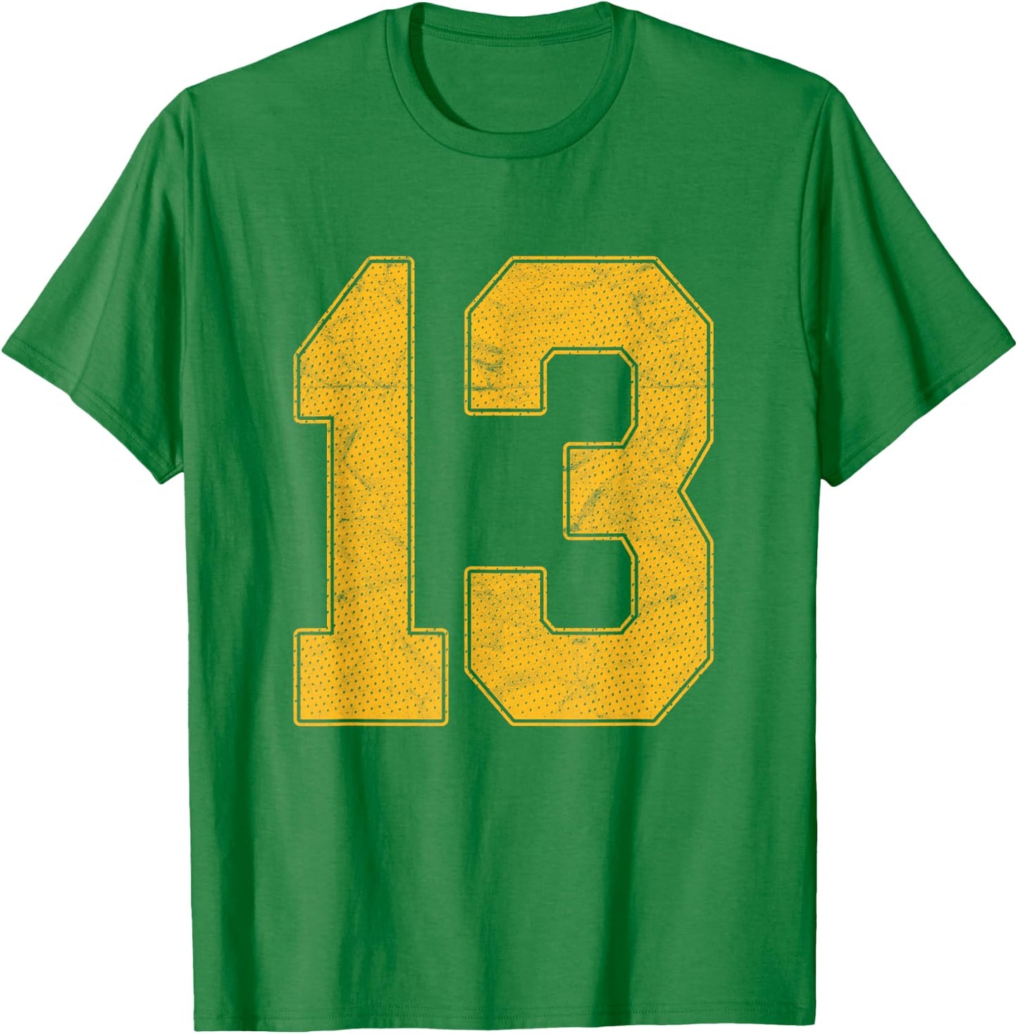 Number 13 Numbered Uniform Sports Team Jersey 13th Birthday T-Shirt - T-Shirt | Irish Green
