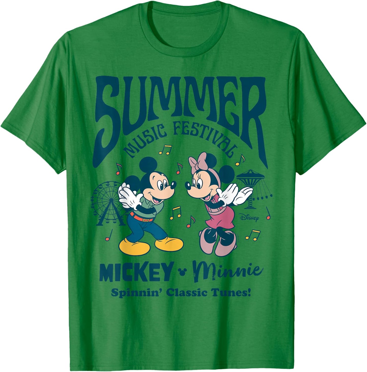 Disney - Mickey Minnie Summer Music Festival T-Shirt - T-Shirt | Irish Green