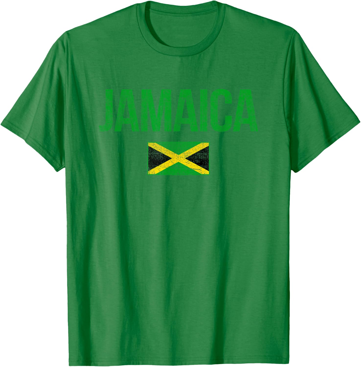 Retro Jamaica Flag Jamaican Travel Vacation Souvenir T-Shirt - T-Shirt | Irish Green