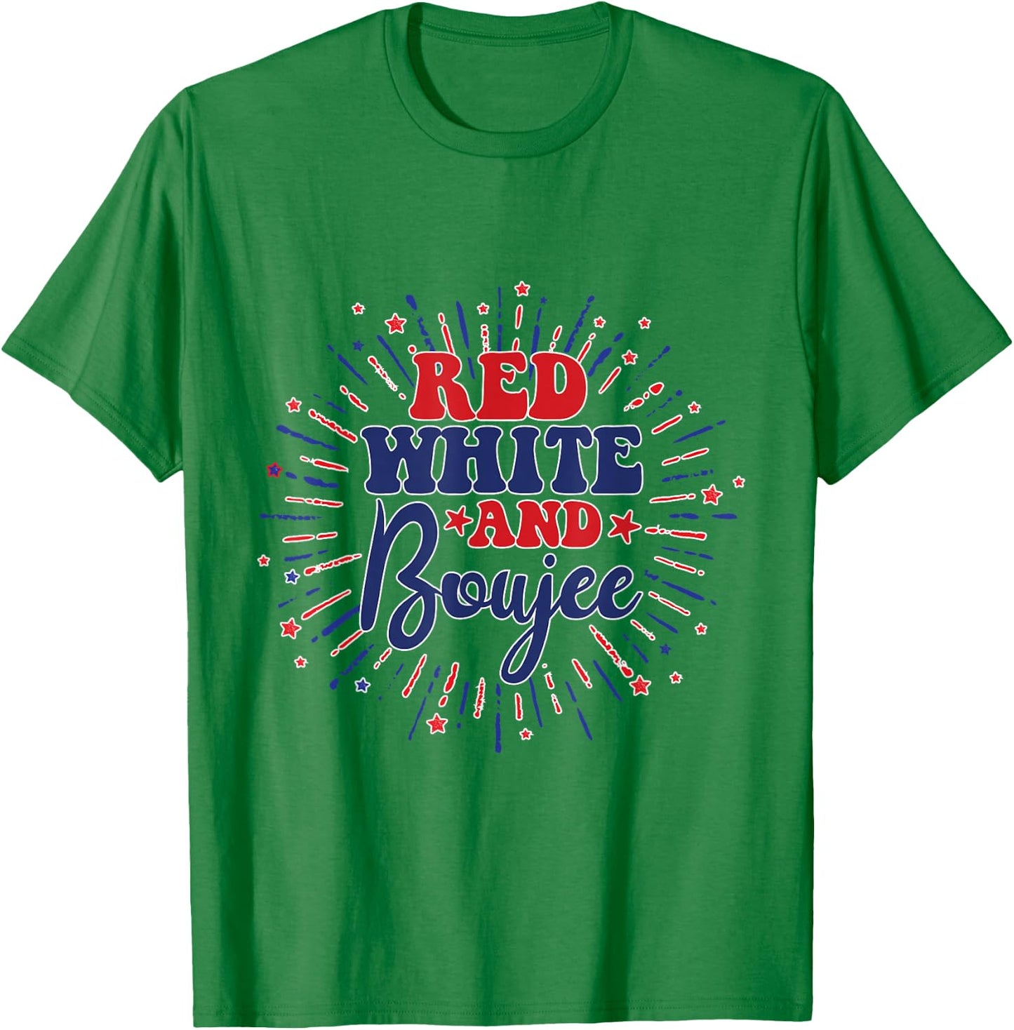 Cute Red White And Boujee 4th Of July USA American Kids Men T-Shirt - T-Shirt | Irish Green