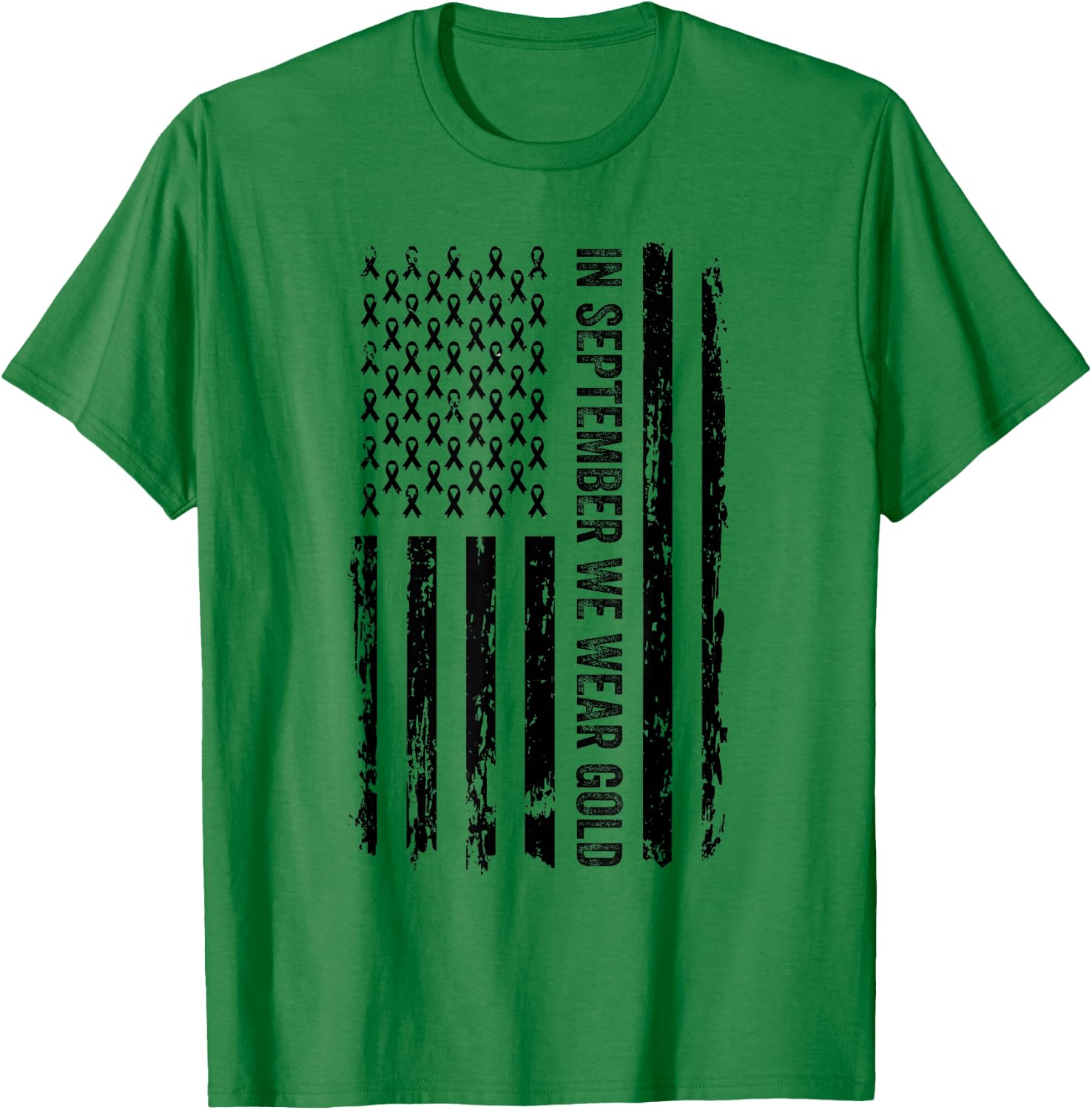 Childhood Cancer Awareness Shirts In September We Wear Gold T-Shirt - T-Shirt | Irish Green