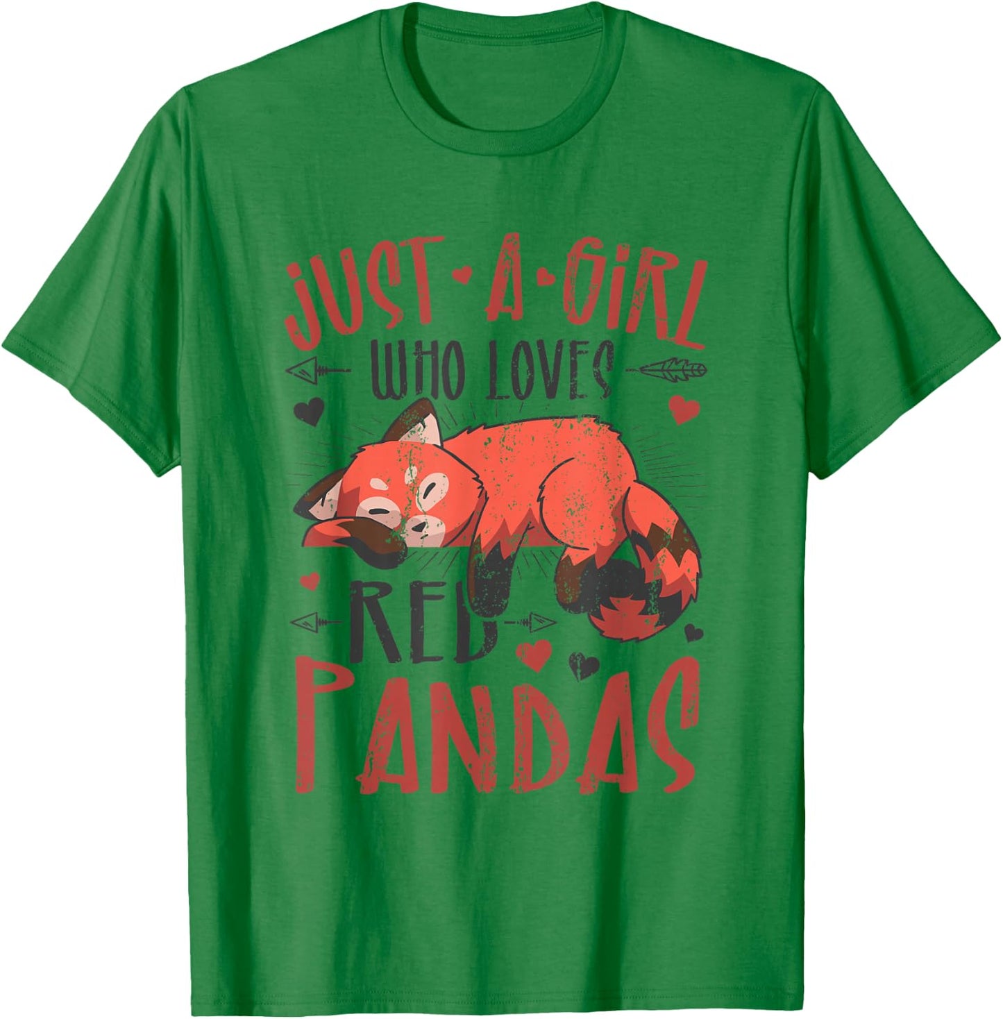 Just A Girl Who Loves Red Pandas T-Shirt - T-Shirt | Irish Green