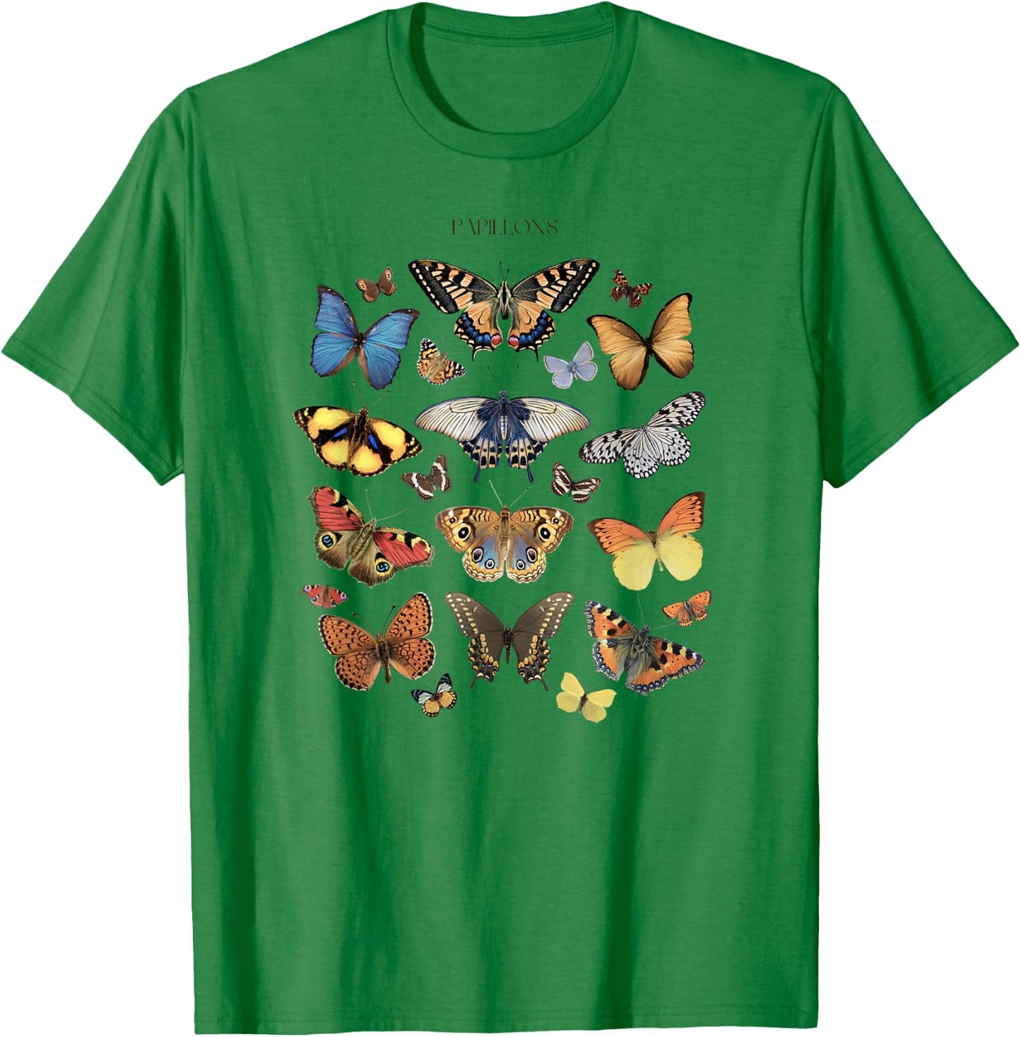 Entomology Butterfly Papillons Collage Lepidoptera Vintage T-Shirt - T-Shirt | Irish Green