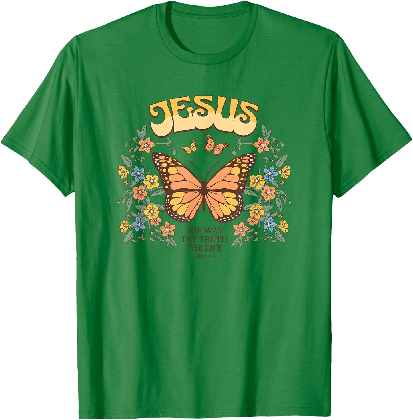jesus the way the truth and the life Christian T-Shirt - T-Shirt | Irish Green