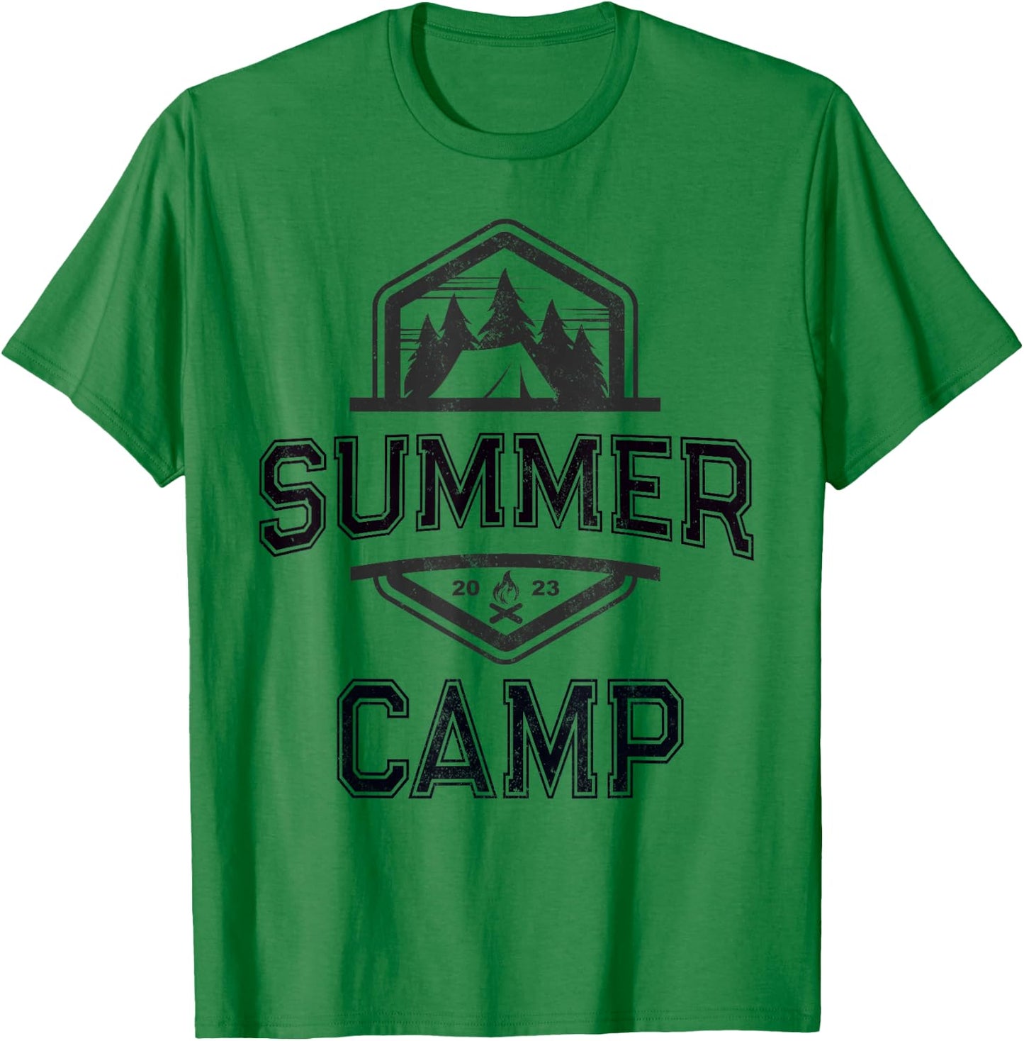 Cute SUMMER CAMP Director Counselor Camping Host Crew Yellow Men Women Kids T-Shirt - T-Shirt | Irish Green