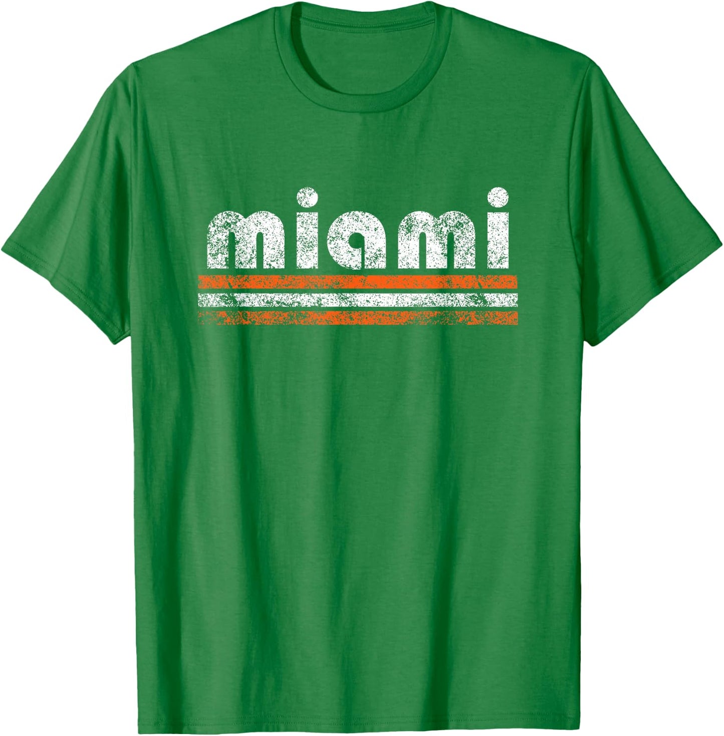 Miami Florida Vintage Weathered Throwback T-Shirt - T-Shirt | Irish Green