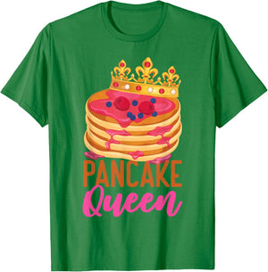Pancake Lover Kids Queen Pancake Queen T-Shirt - T-Shirt | Irish Green