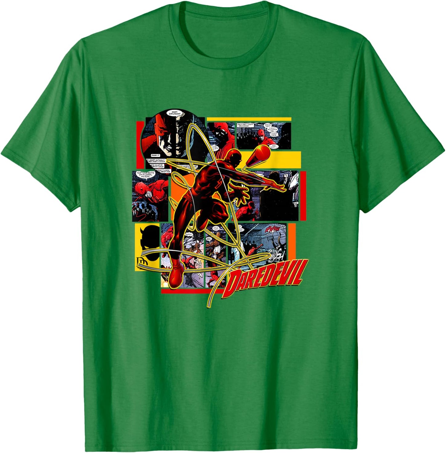 Marvel Comics Retro Classic Daredevil Comic The Billy Club T-Shirt - T-Shirt | Irish Green