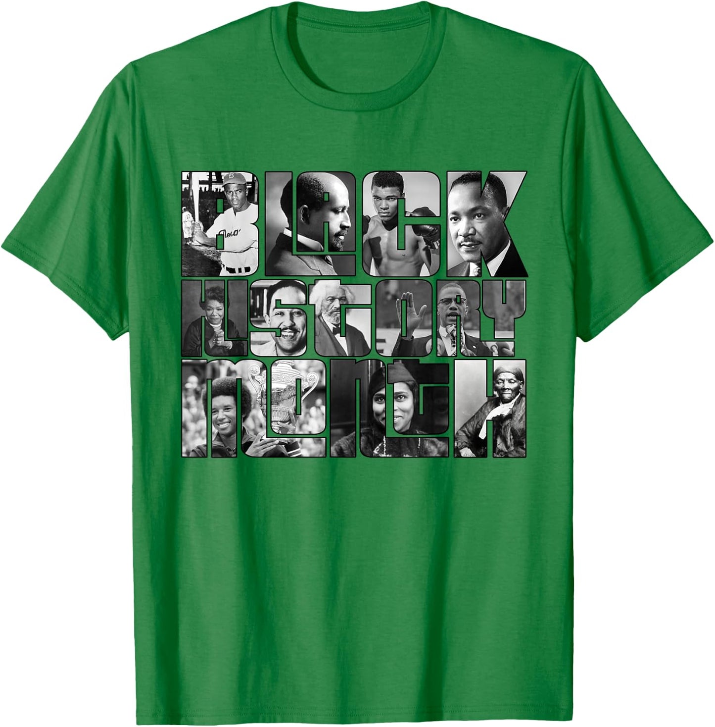 Black History Month 2023 great African American influencers T-Shirt - T-Shirt | Irish Green