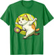 Funny Tennis Racket Cat Playing Tennis T-Shirt - T-Shirt | Irish Green
