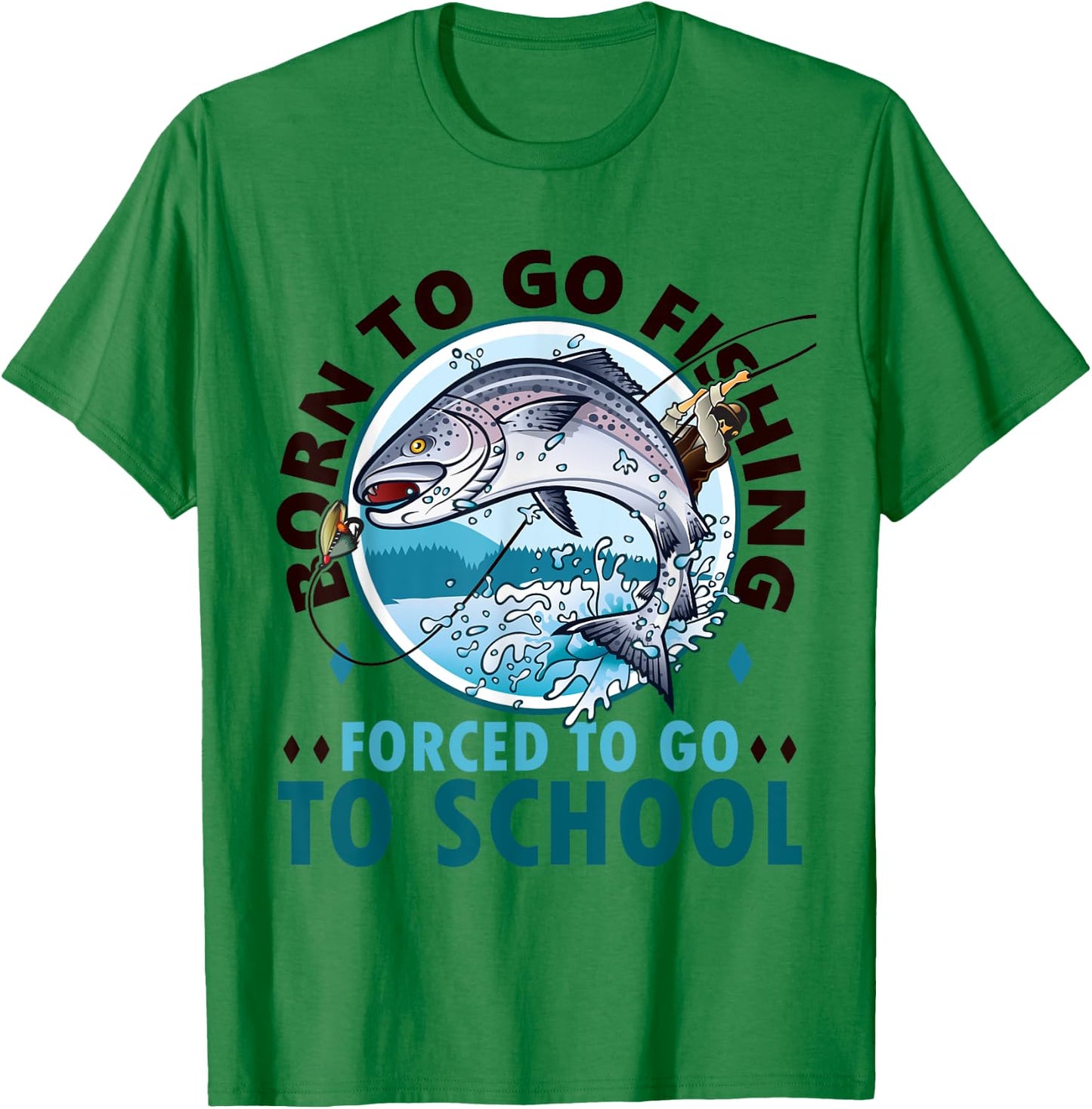 Unique Fishing Design Women Fishing Fish Fisherman T-Shirt - T-Shirt | Irish Green