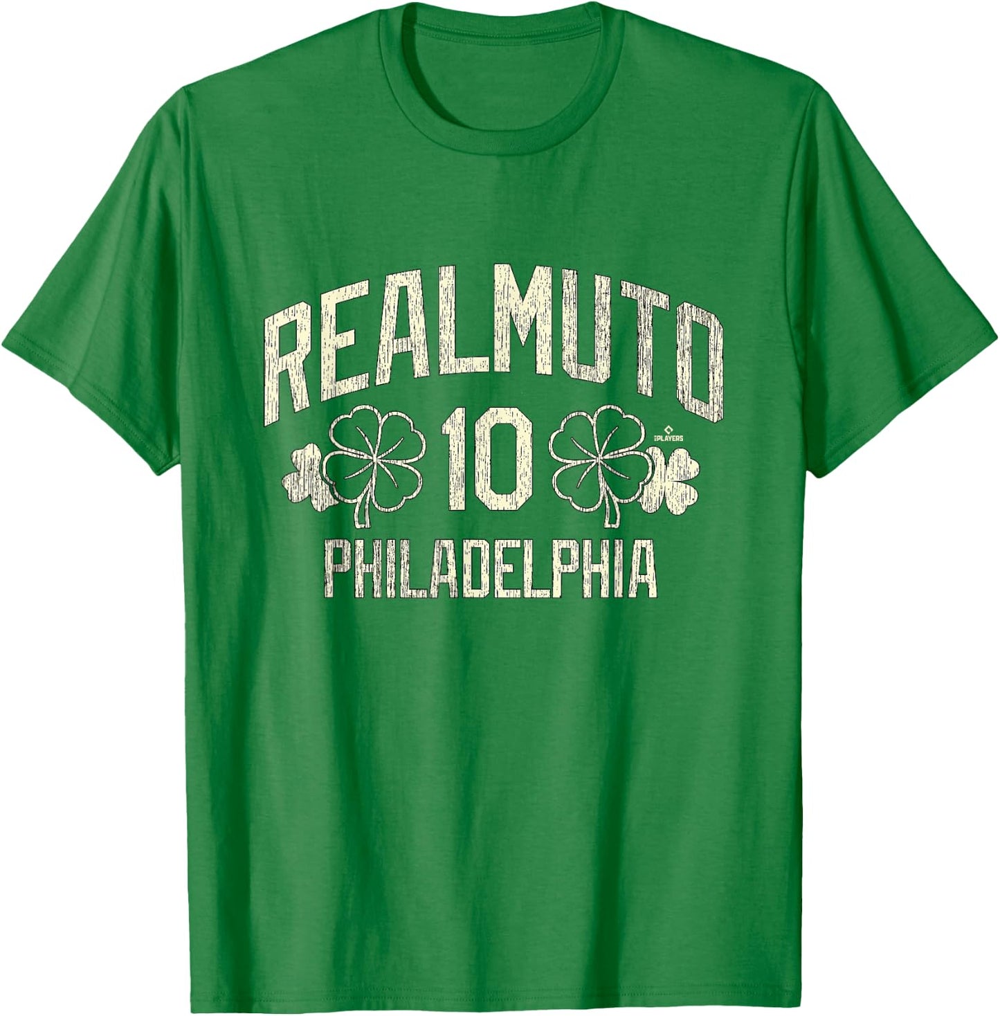 J.T. Realmuto Philadelphia Baseball St. Patrick's Clover T-Shirt - T-Shirt | Irish Green