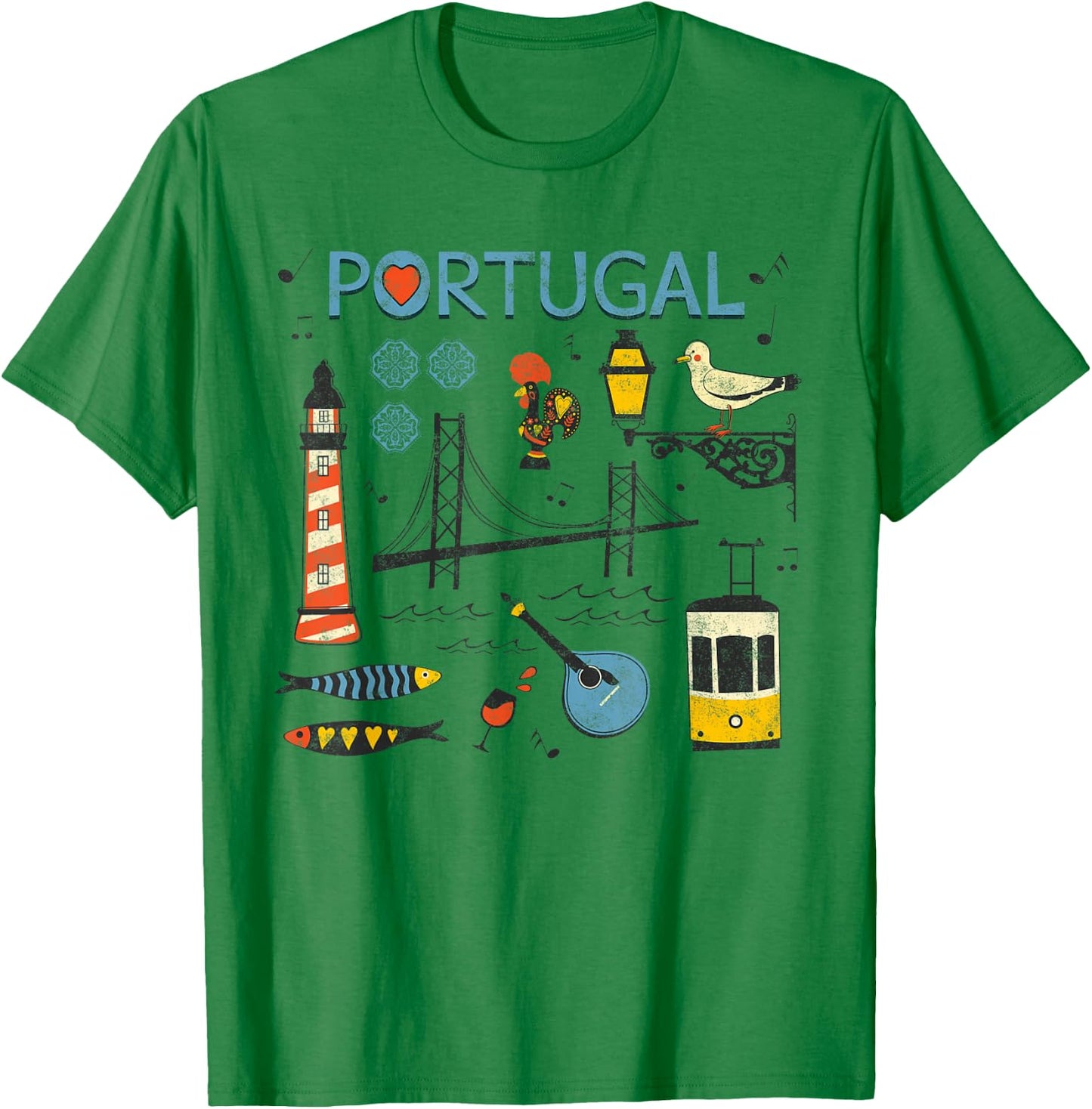 Travel Europe Portugal Lisbon Portuguese Vacation Souvenir T-Shirt - T-Shirt | Irish Green