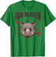 Hog Slayer Hunter Wild Boar Head Hunt Season Heli Hunting T-Shirt - T-Shirt | Irish Green