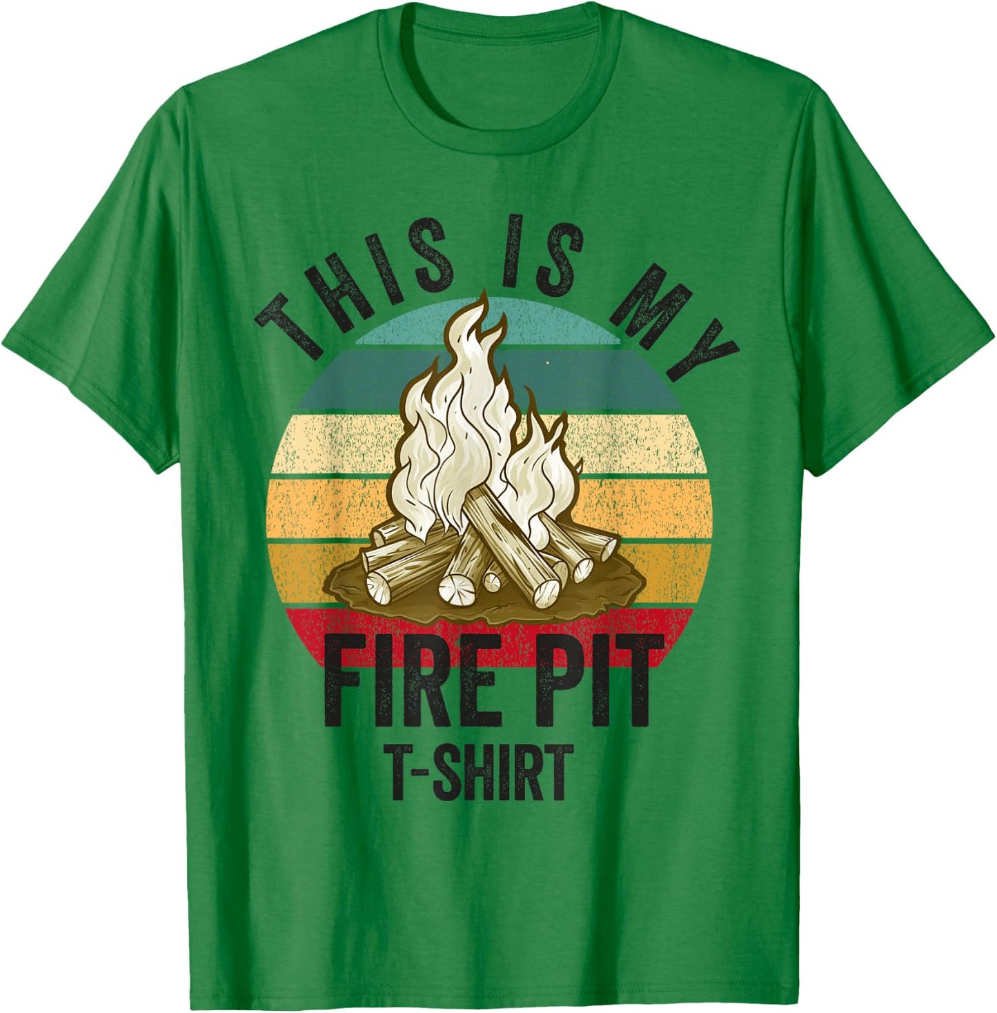 Fire Pit Bonfire Campfire Lover Men Camping Lover T-Shirt - T-Shirt | Irish Green