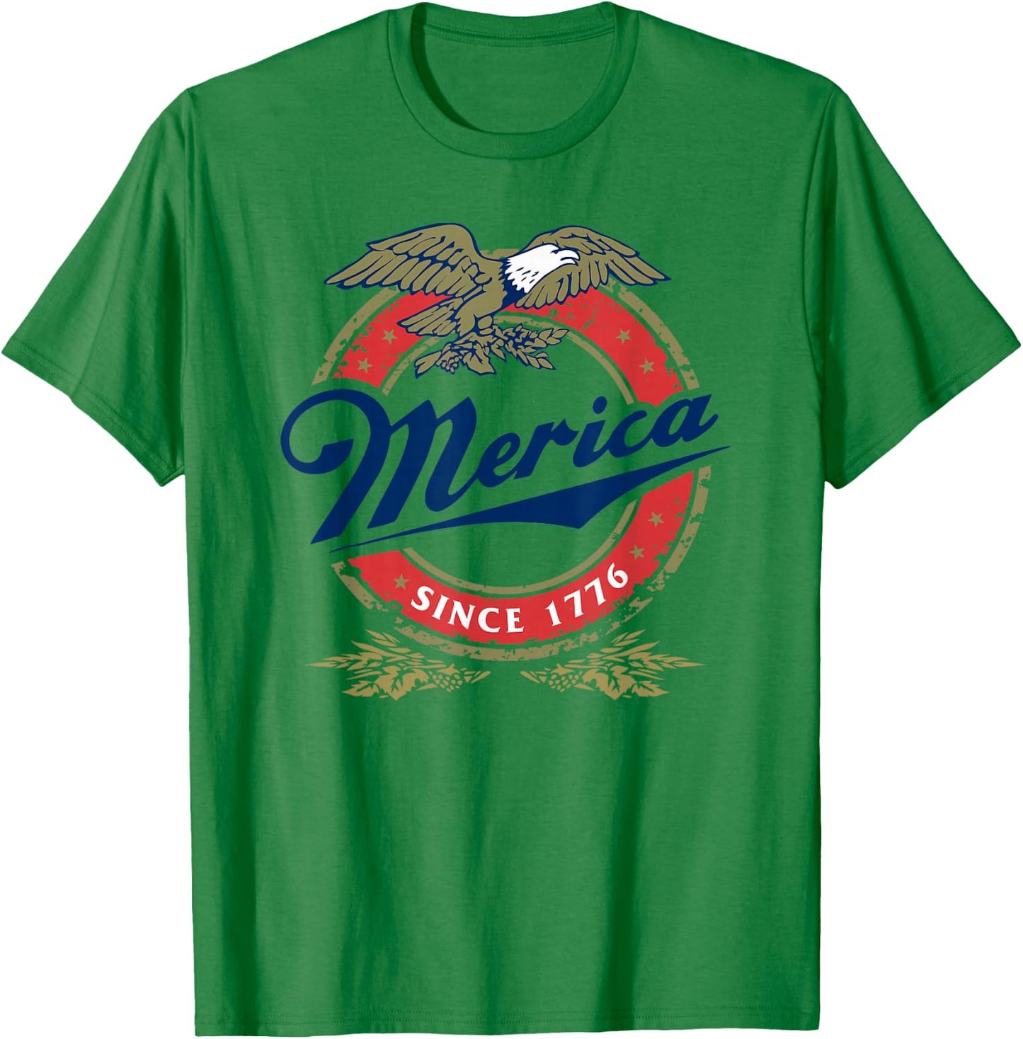 Merica Since 1776 Funny 4th of July Merica Since 1776 T-Shirt - T-Shirt | Irish Green