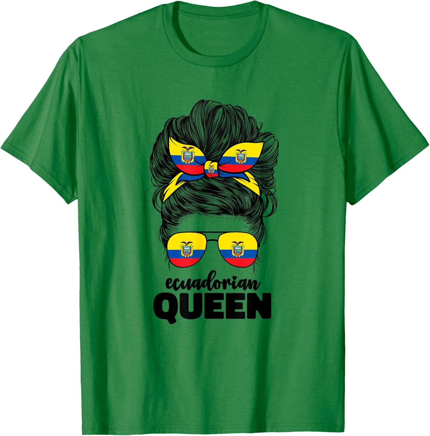 Ecuadorian Queen Girls Ecuador Flag Ecuatoriana T-Shirt - T-Shirt | Irish Green