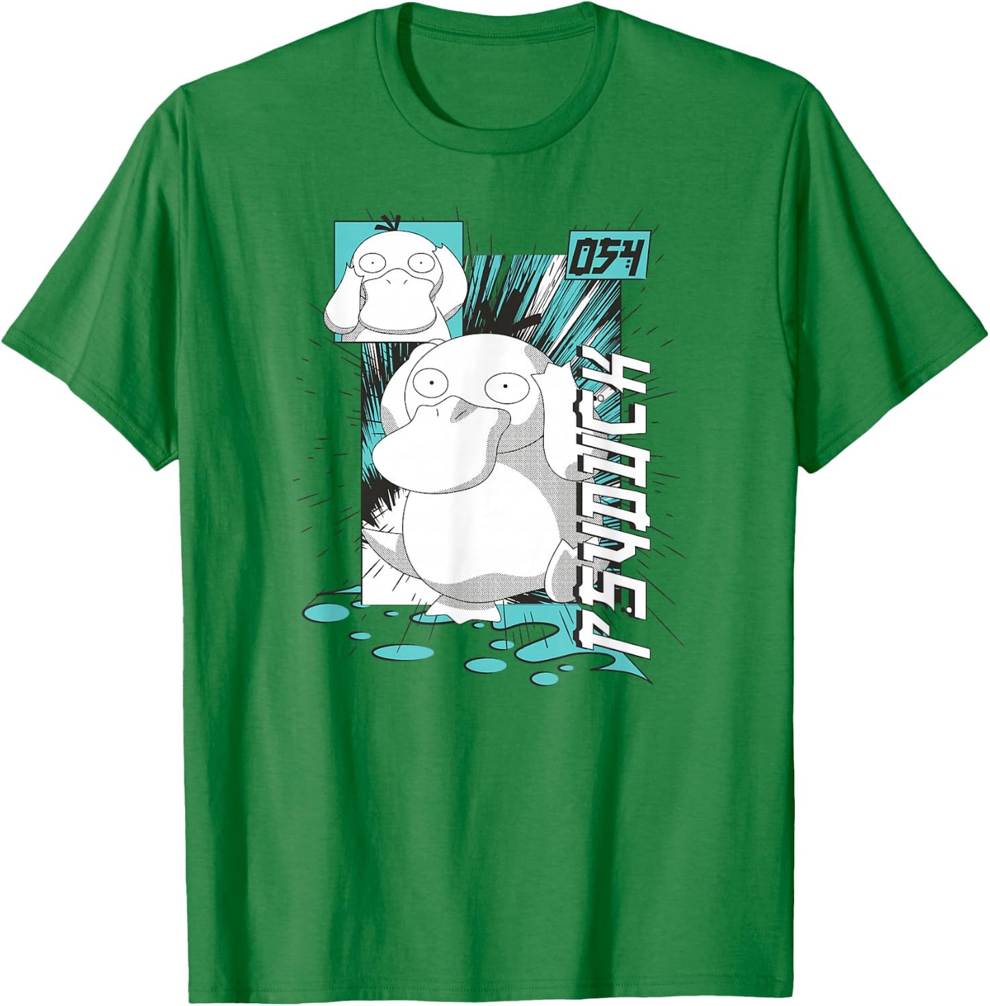 Pokémon - Psyduck Anime T-Shirt - T-Shirt | Irish Green