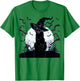 Scary Vintage Black Cat Cemetery Full Moon - Halloween T-Shirt - T-Shirt | Irish Green