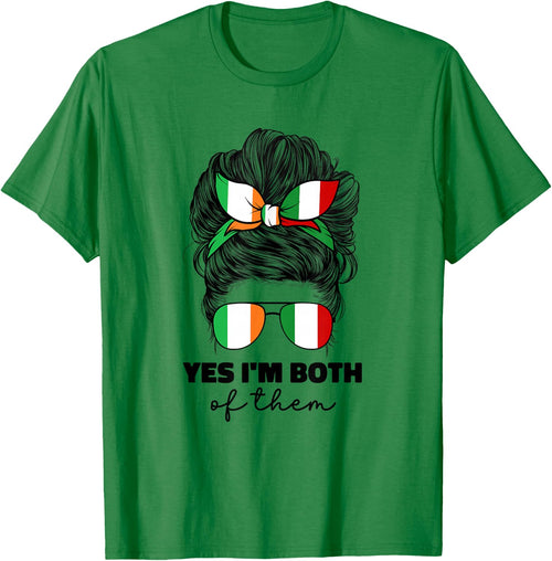Half Italian and Irish Ireland Italy Flag Girl Mix