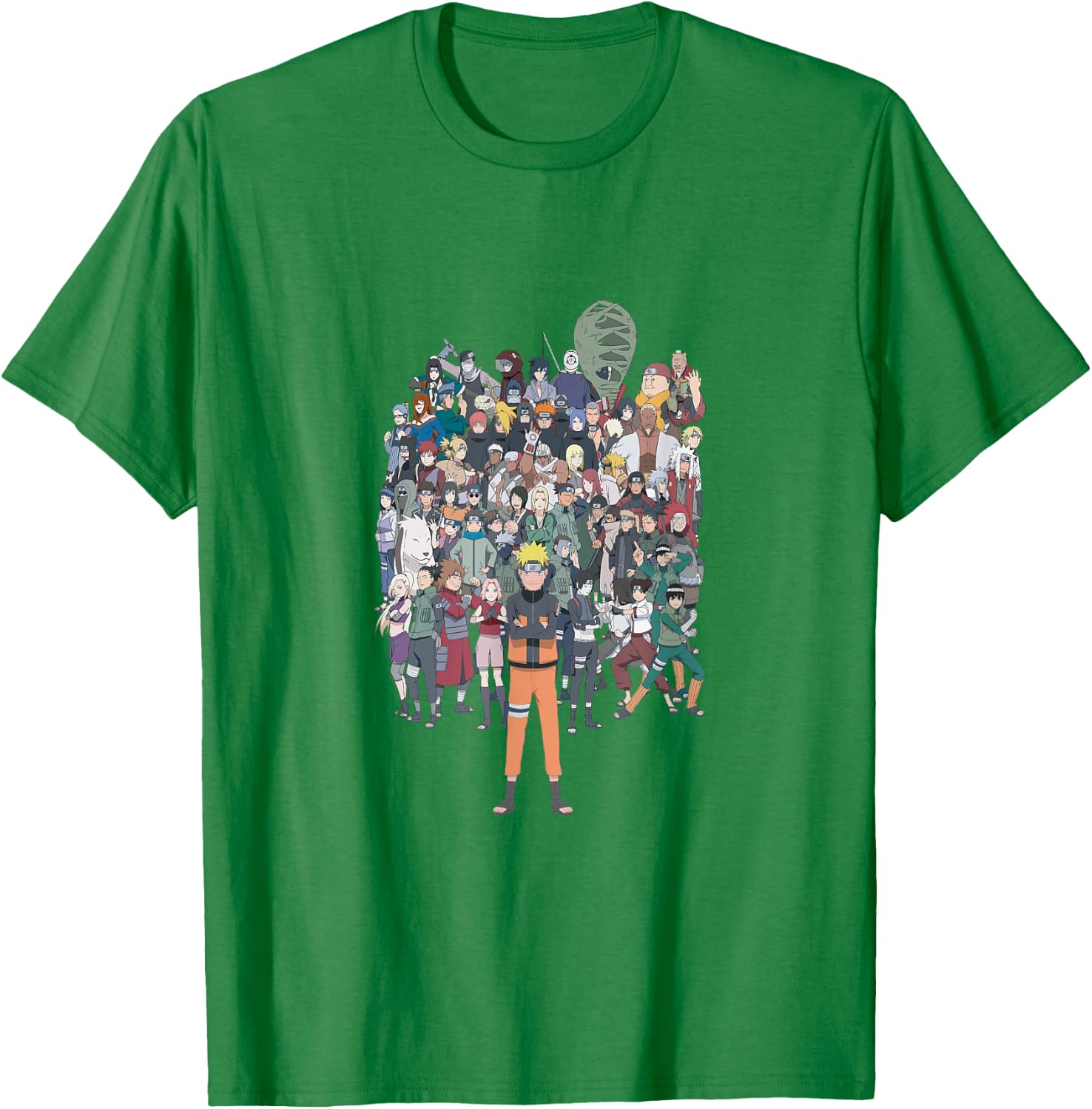 Naruto Shippuden Full Cast of Characters T-Shirt - T-Shirt | Irish Green