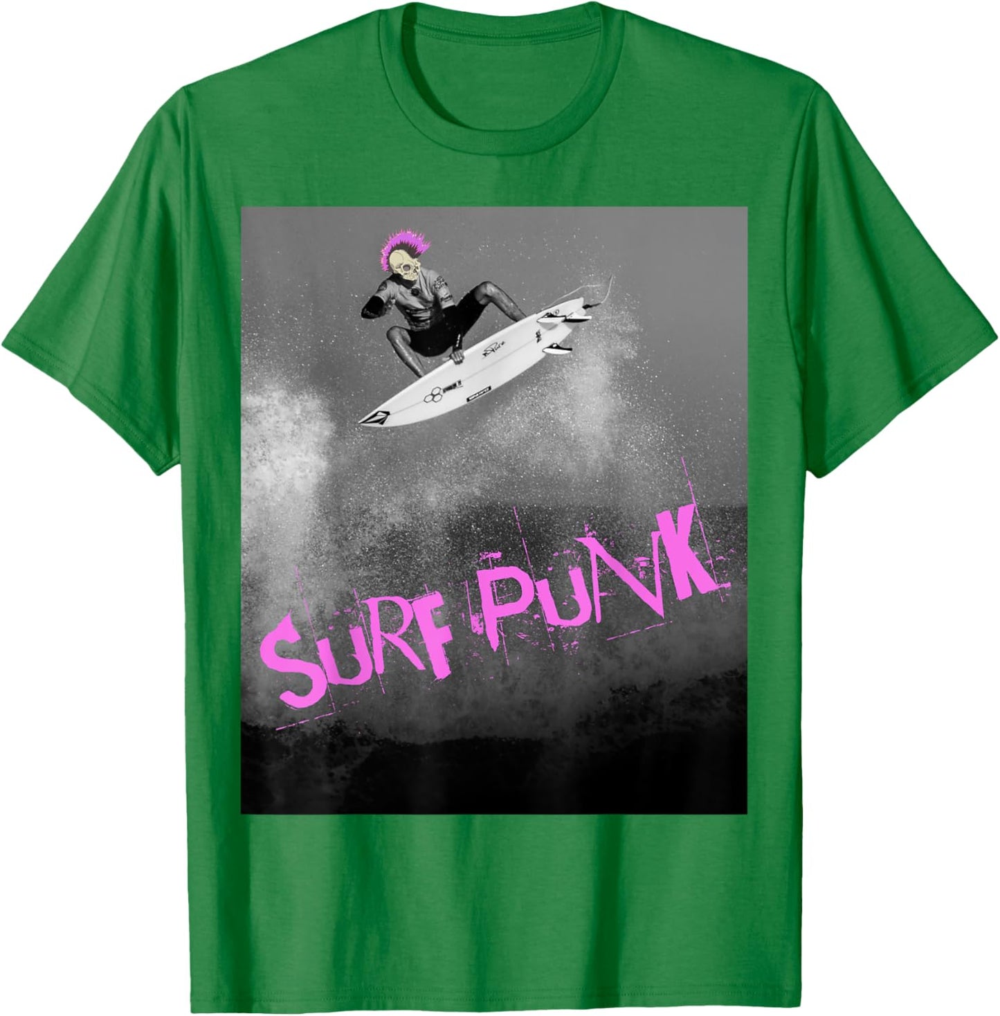 Surf Punk - Violent Pink T-Shirt - T-Shirt | Irish Green
