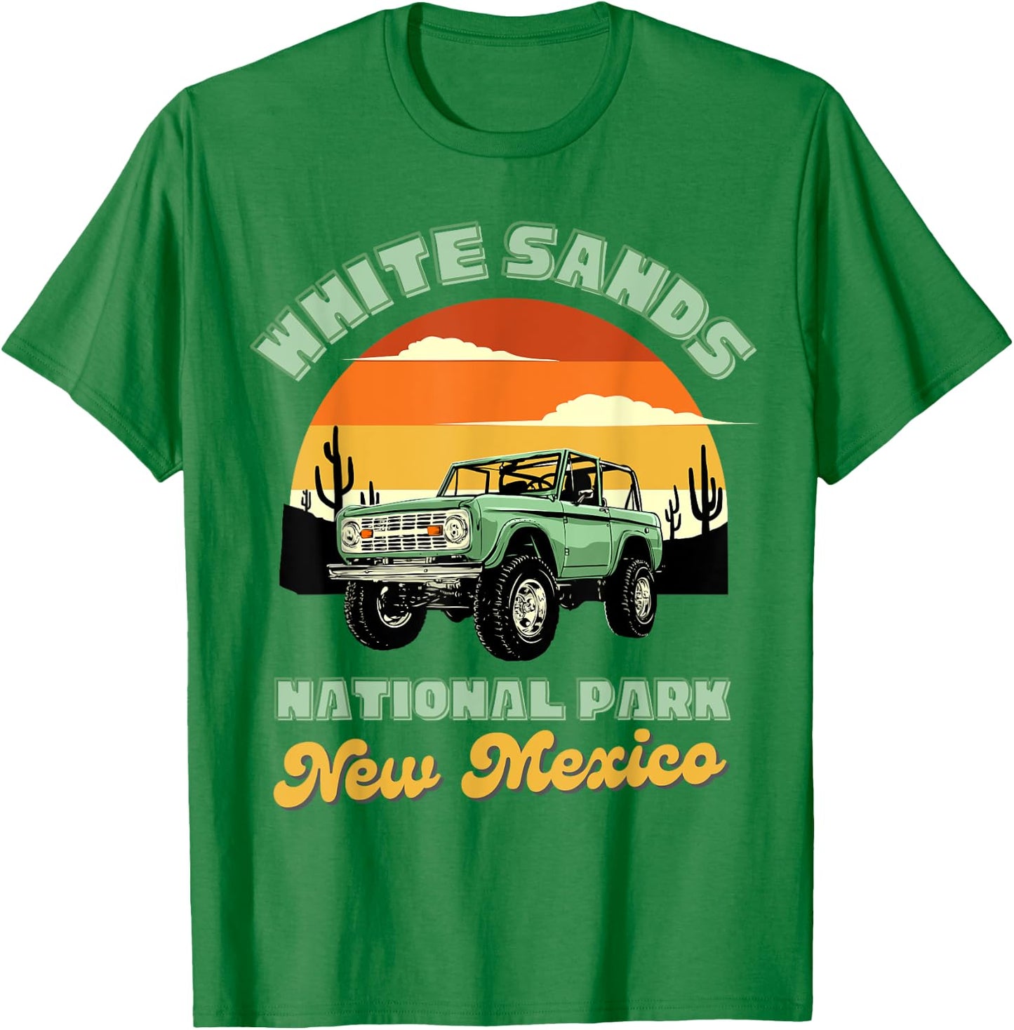 White Sands National Park New Mexico Retro Souvenir Travel T-Shirt - T-Shirt | Irish Green