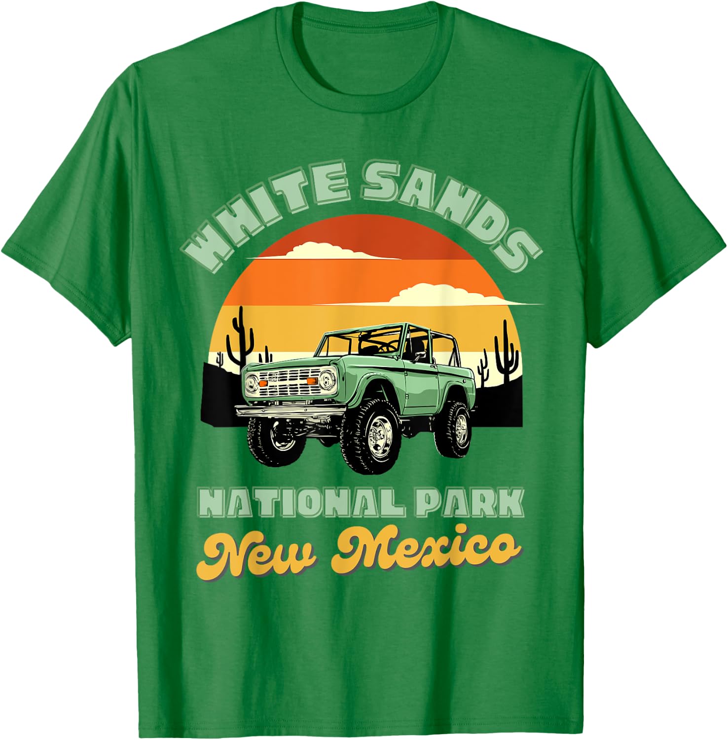 White Sands National Park New Mexico Retro Souvenir Travel T-Shirt - T-Shirt | Irish Green