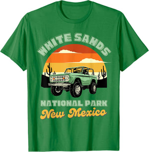 White Sands National Park New Mexico Retro Souvenir Travel T-Shirt - T-Shirt | Irish Green