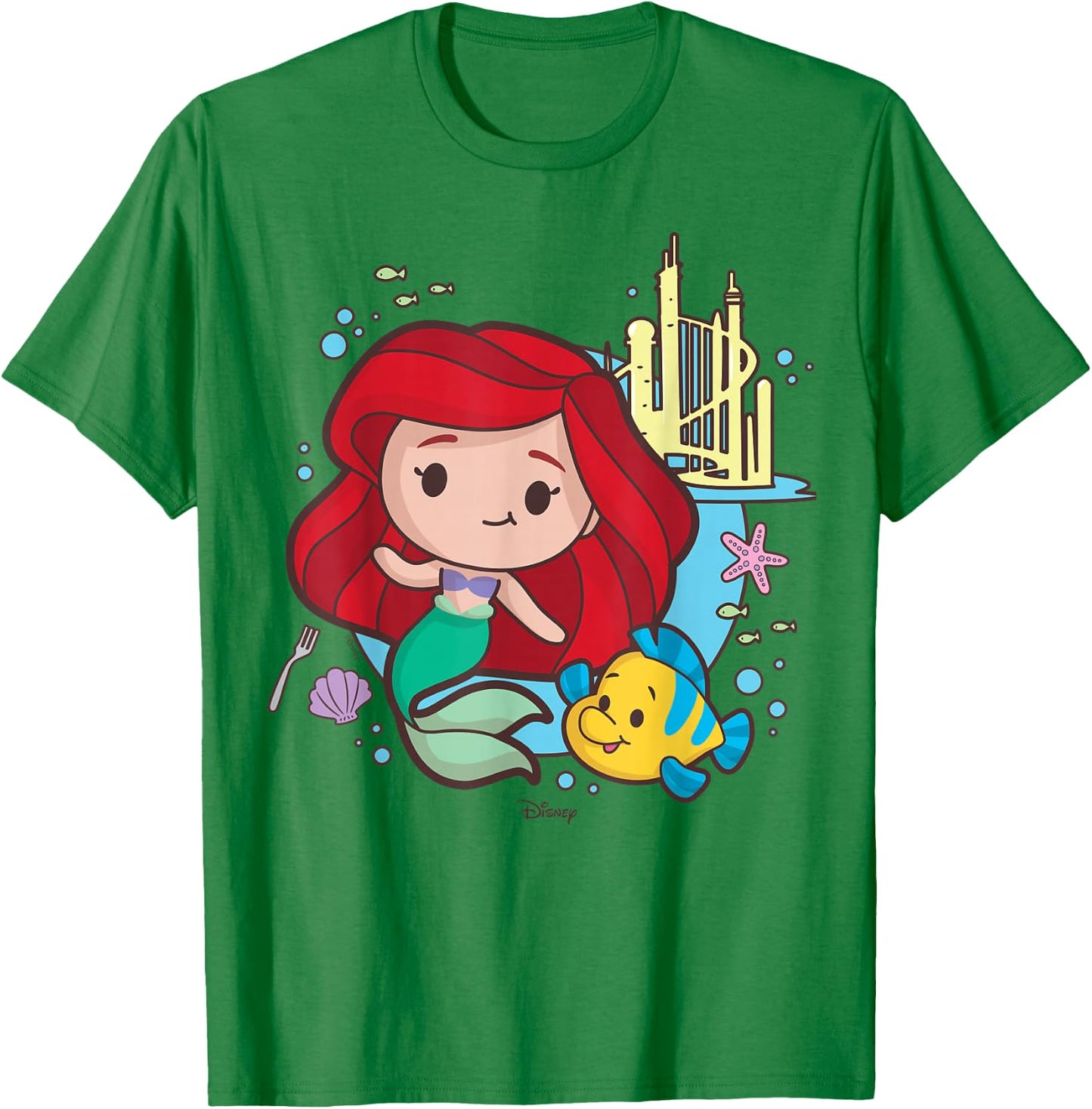 Disney Princess - Ariel and Flounder T-Shirt - T-Shirt | Irish Green