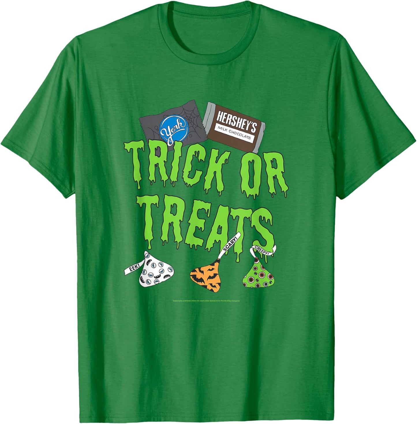 Hershey's Halloween Trick Or Treats Spooky Chocolate Kisses T-Shirt - T-Shirt | Irish Green