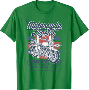 Retro British UK Vintage Style Motorcycle Adventure Design T-Shirt - T-Shirt | Irish Green