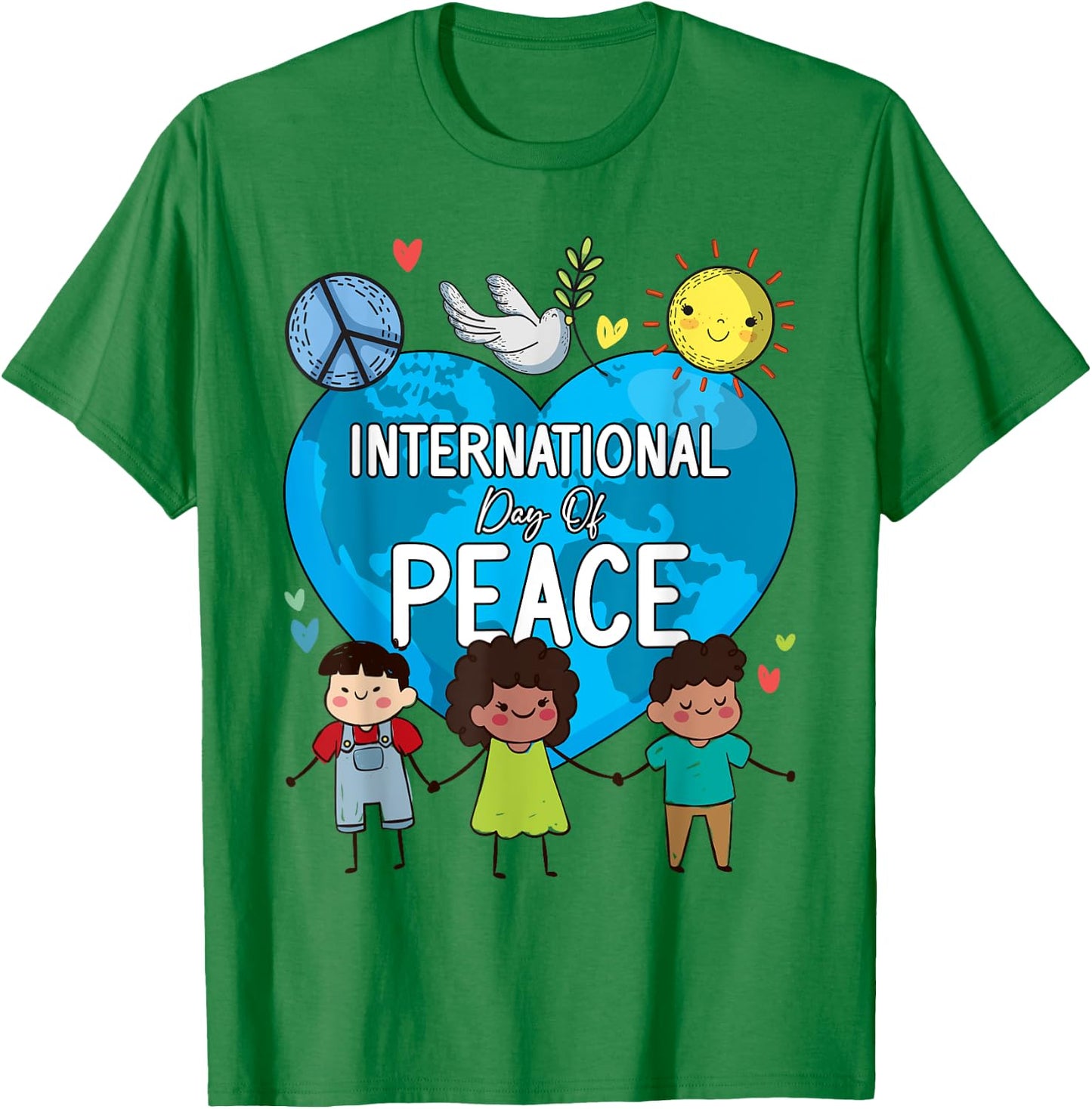 Peace Bird International Day Of Peace September 21st Kids T-Shirt - T-Shirt | Irish Green