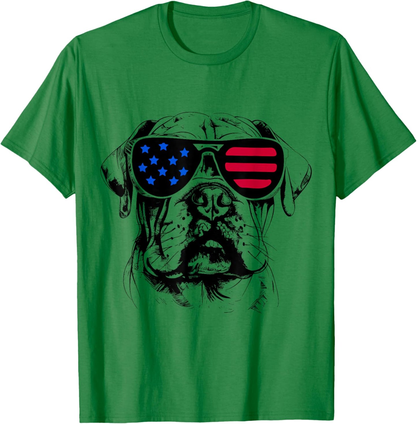 Beabull Dog 4th July America USA Flag T-Shirt - T-Shirt | Irish Green