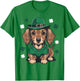 St Patricks Day Dachshund Weiner Dog Shamrock T-Shirt - T-Shirt | Irish Green