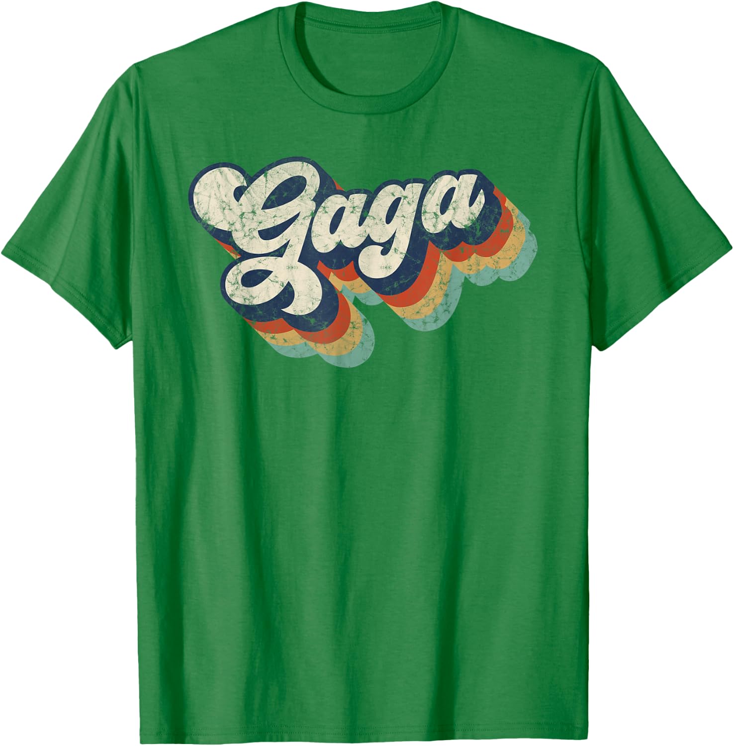 Retro Cute Gaga for Grandma Best Gaga Ever Mother's Day T-Shirt - T-Shirt | Irish Green
