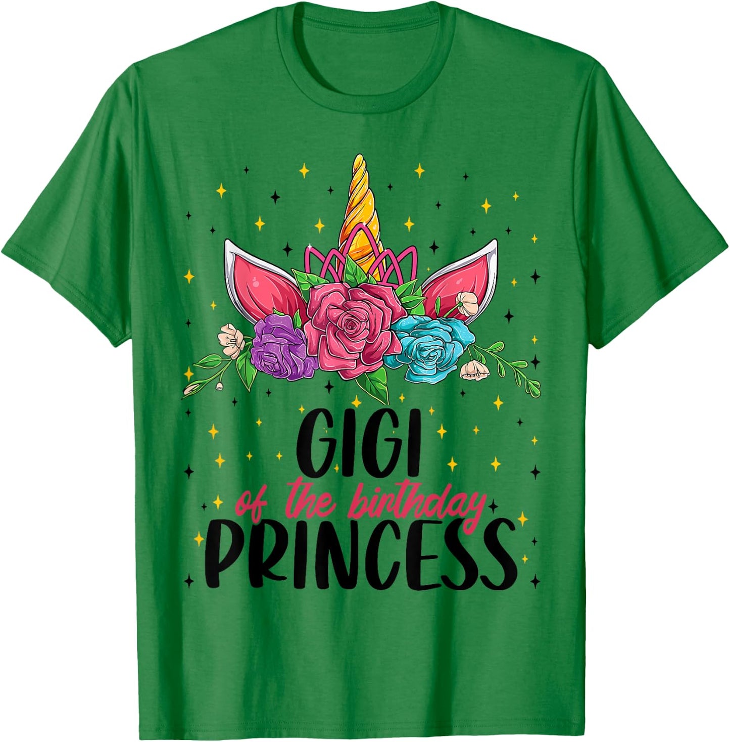 Gigi of the Birthday Girl Unicorn Bday Girl Party T-Shirt - T-Shirt | Irish Green