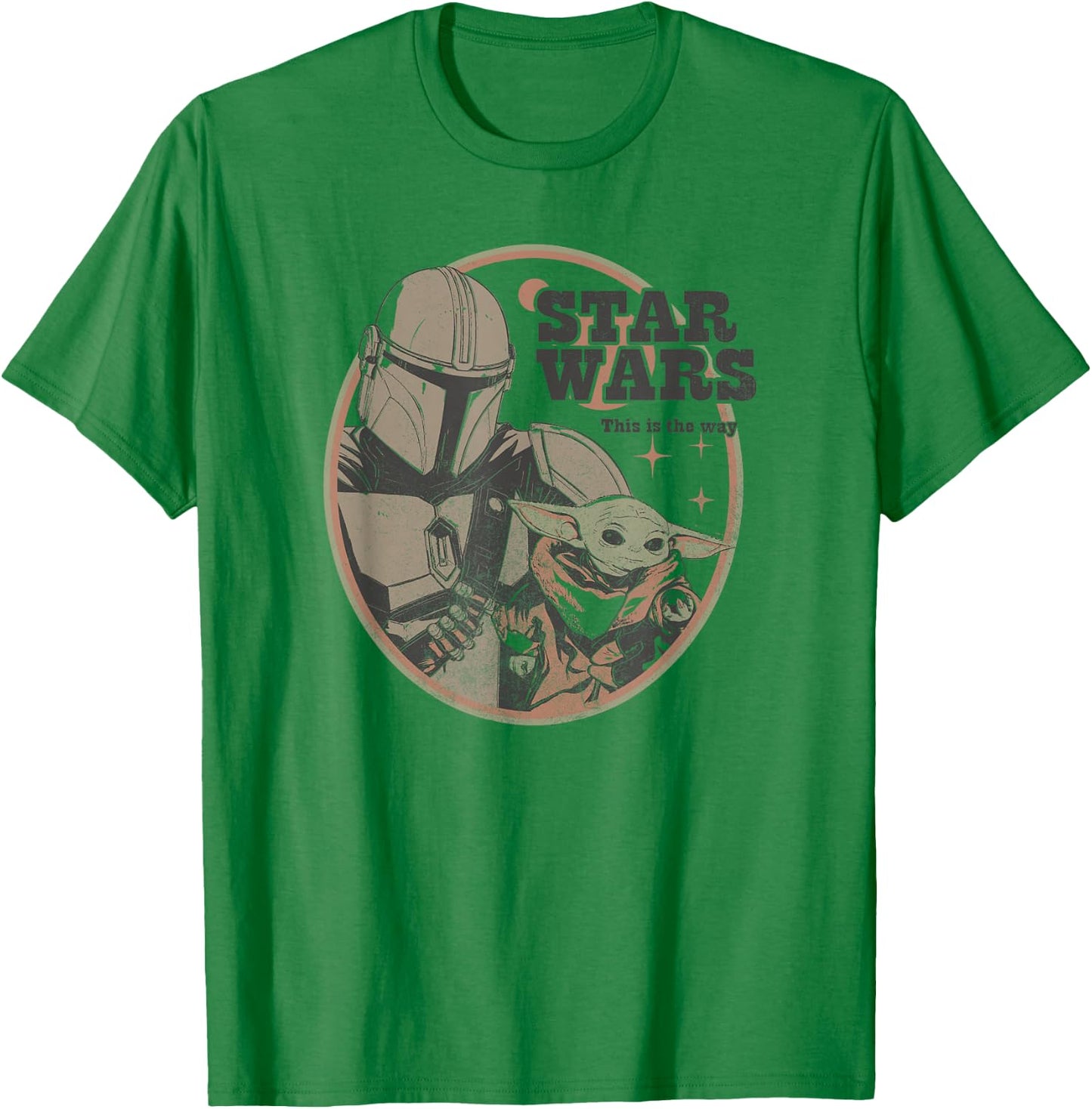Star Wars: The Mandalorian Vintage Baby Yoda Logo T-Shirt - T-Shirt | Irish Green