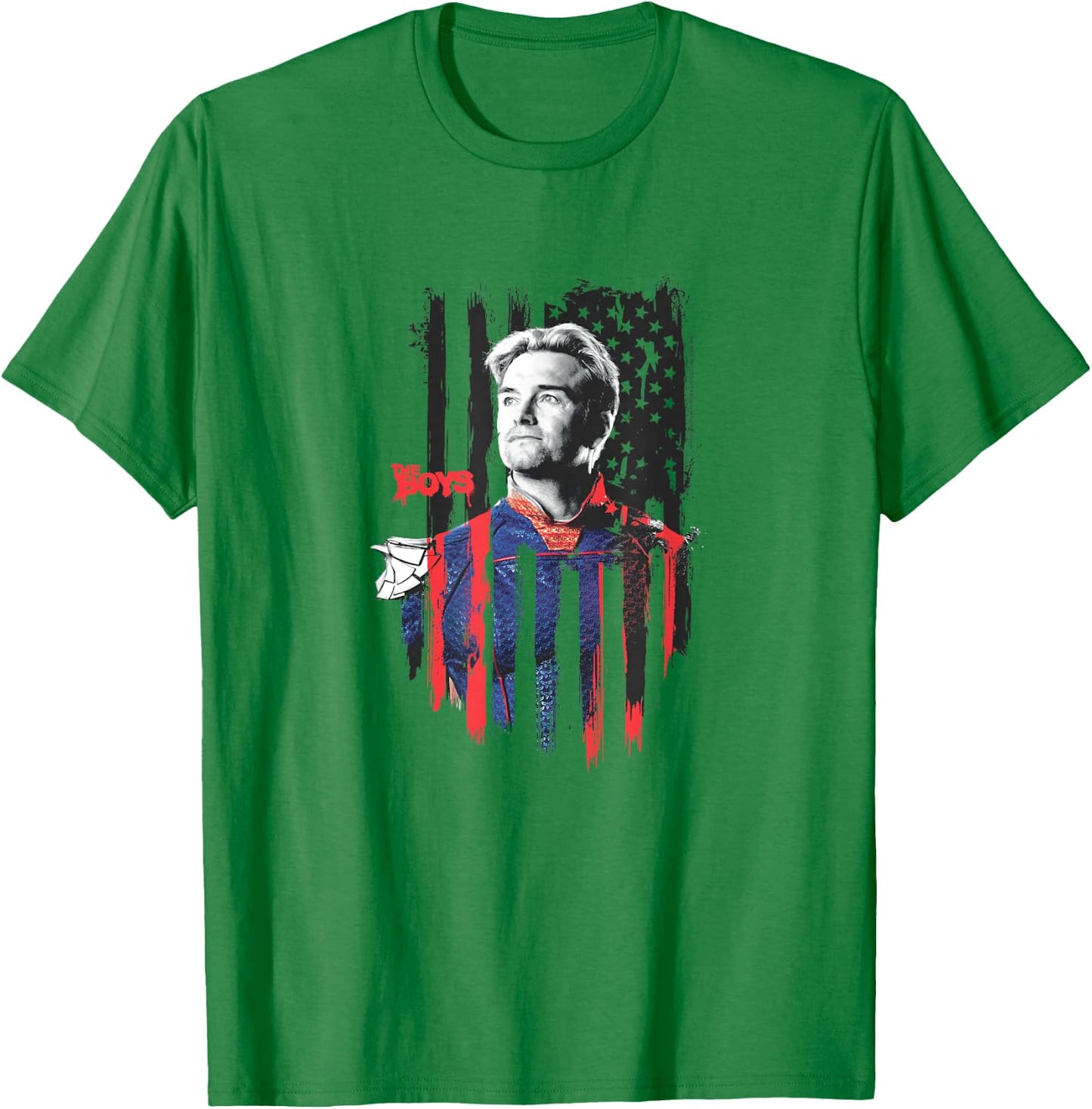 The Boys Homelander American Flag Patriotic T-Shirt - T-Shirt | Irish Green