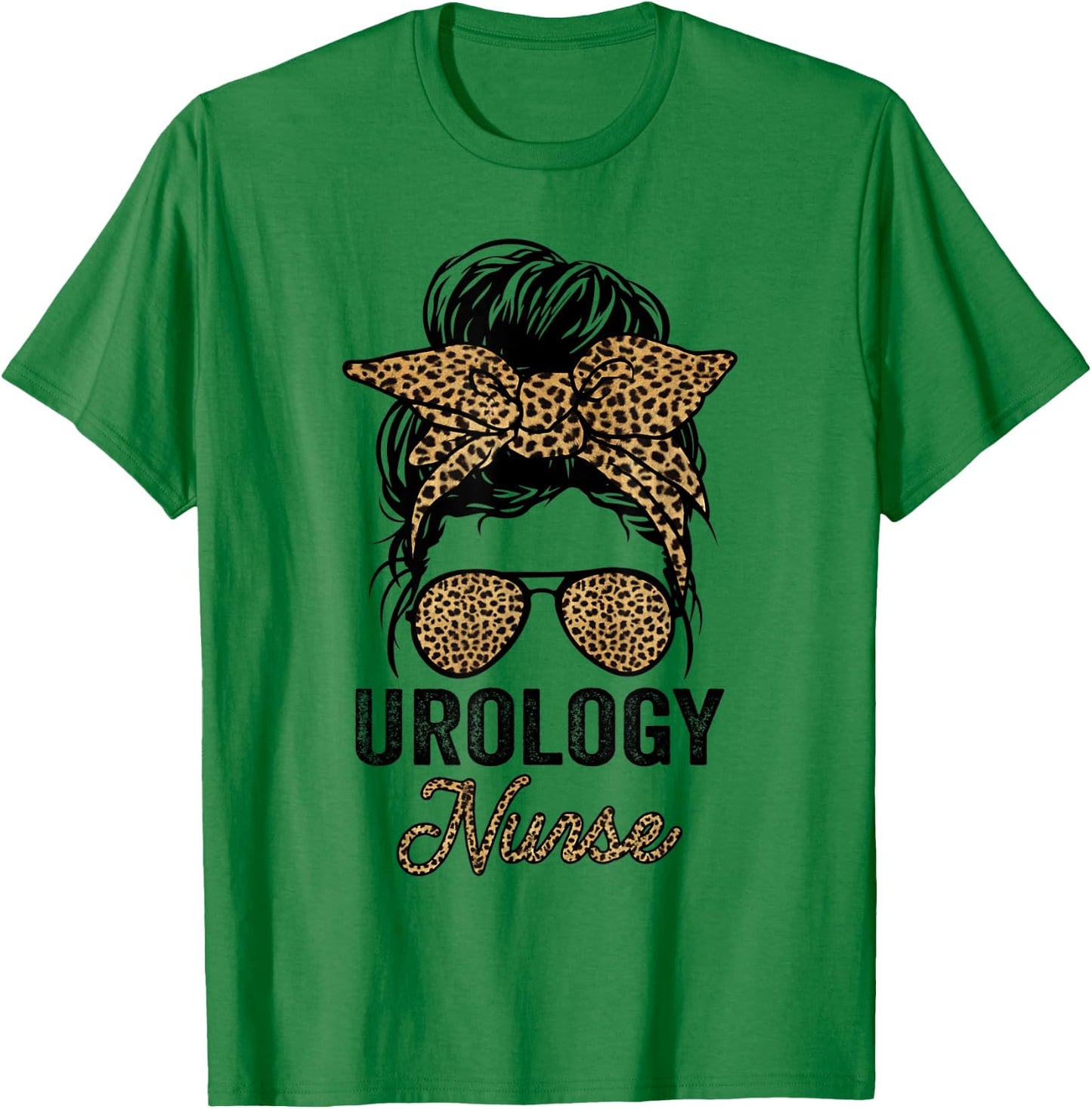 Urology Nurse Appreciation Day Leopard Nurses T-Shirt - T-Shirt | Irish Green
