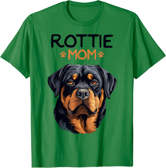 Rottie Mom Rottweiler Dog Mama Women Girls Kids T-Shirt - T-Shirt | Irish Green