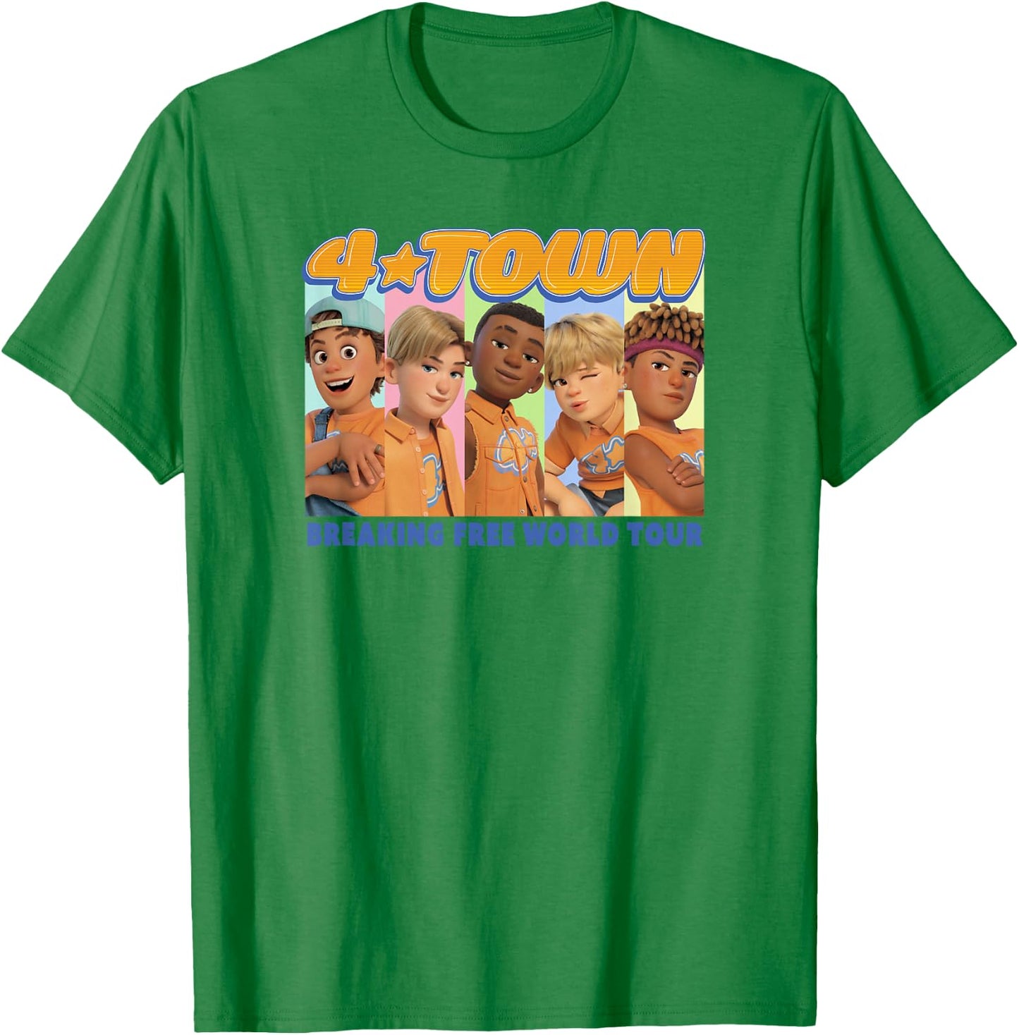 Disney Pixar Turning Red 4 Town Group World Tour T-Shirt - T-Shirt | Irish Green